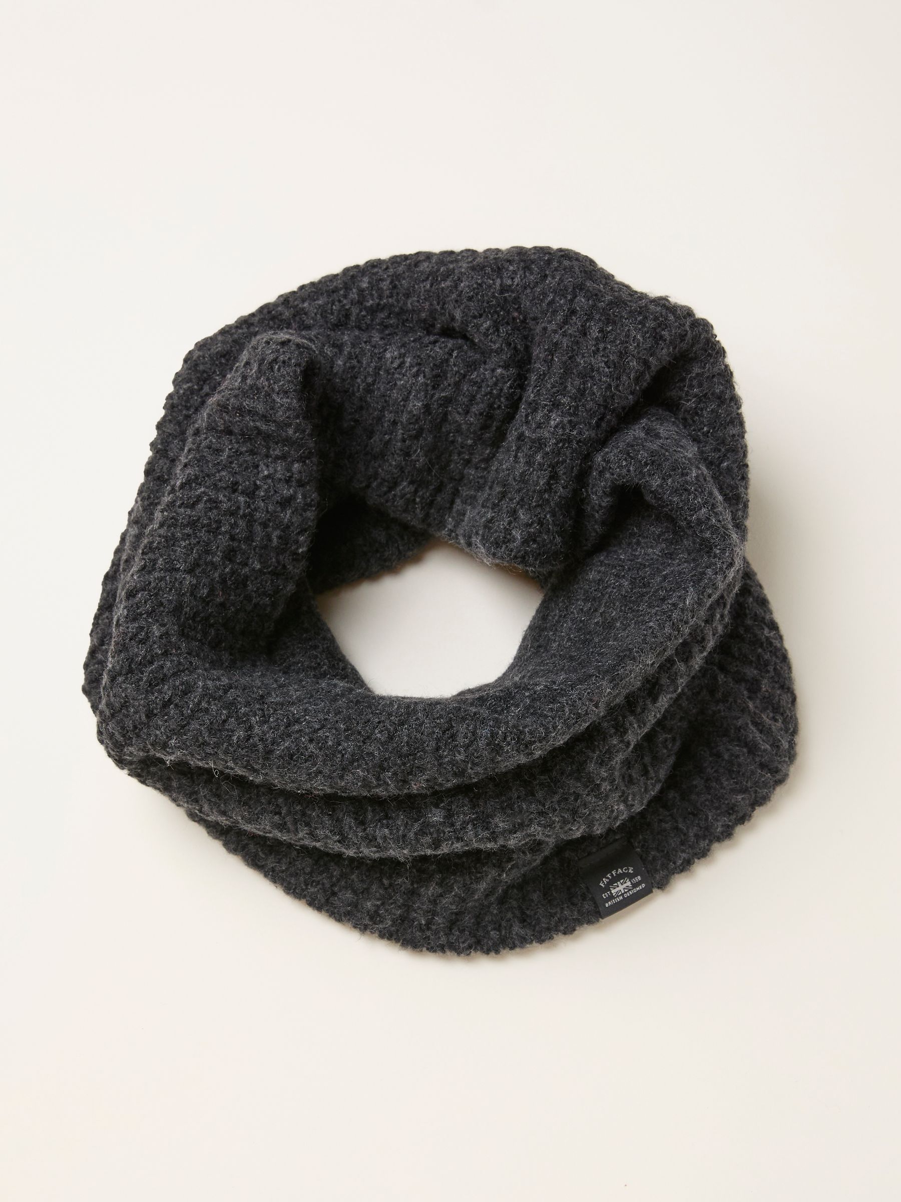 Charcoal Grey Waffle Neckwarmer - Image 1 of 2