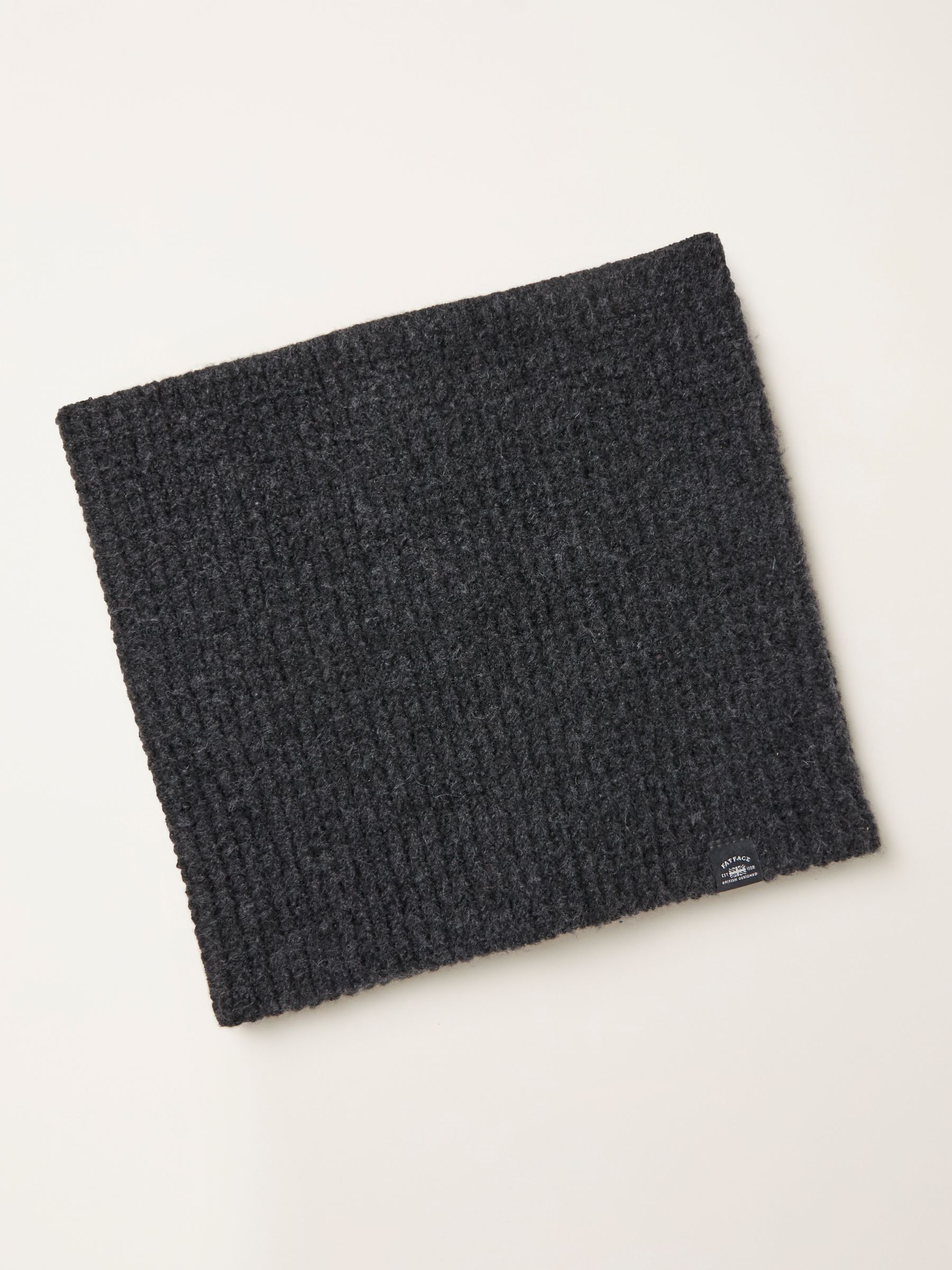 Charcoal Grey Waffle Neckwarmer - Image 2 of 2