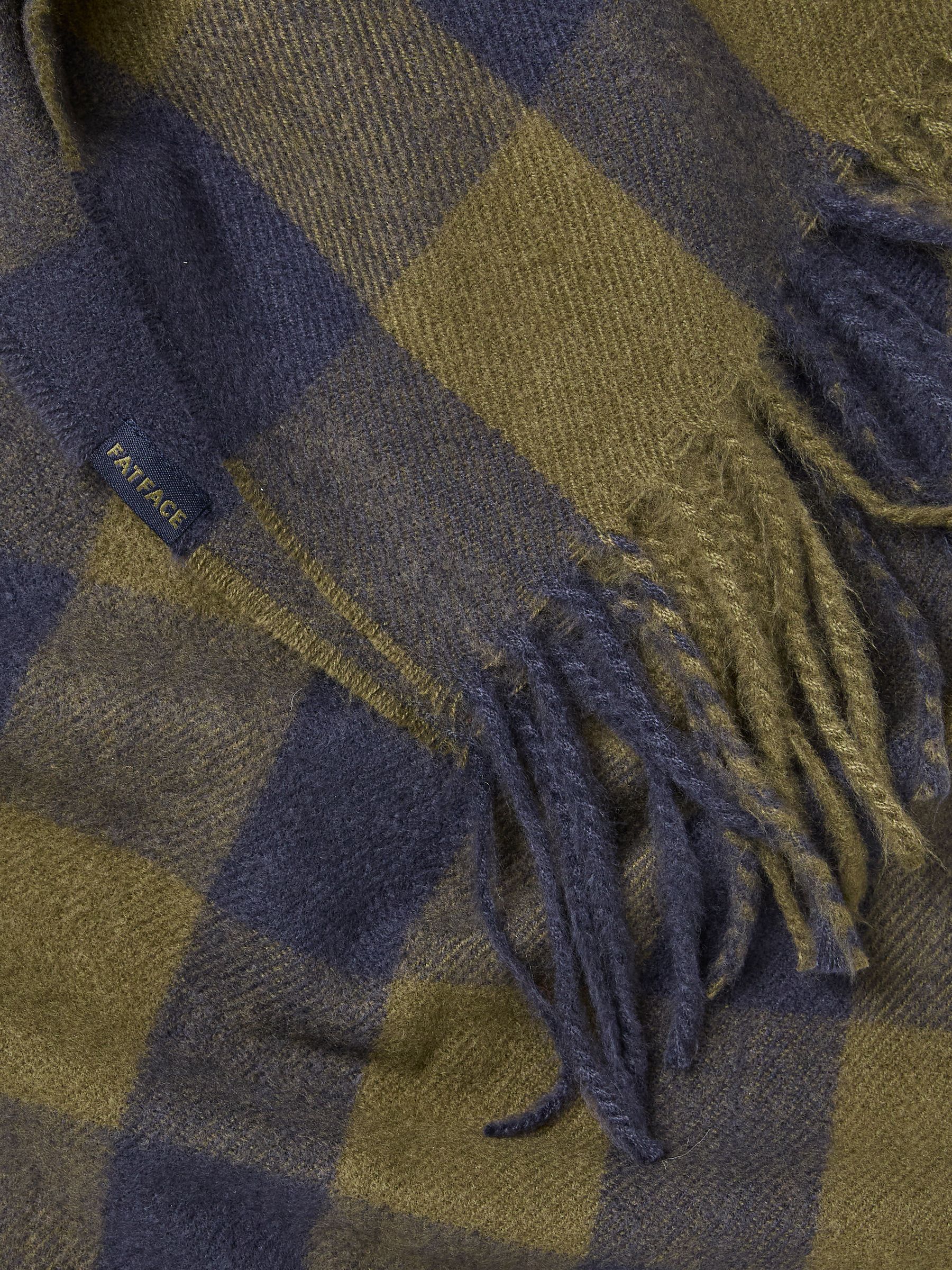 Khaki Green Buffalo Check Scarf - Image 2 of 2