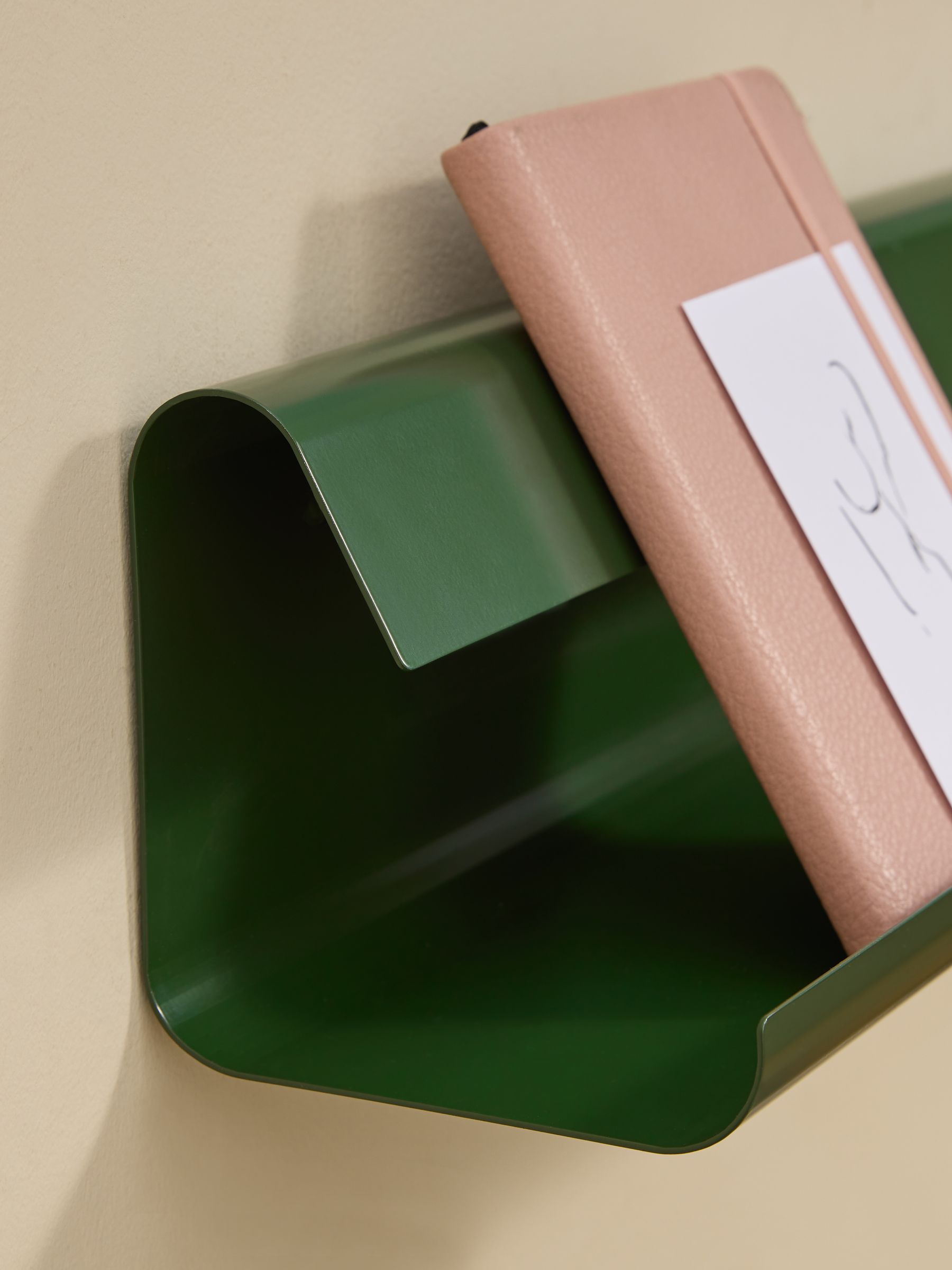 Wesley Metal Display Wall Shelf in Dark Green - Image 3 of 4