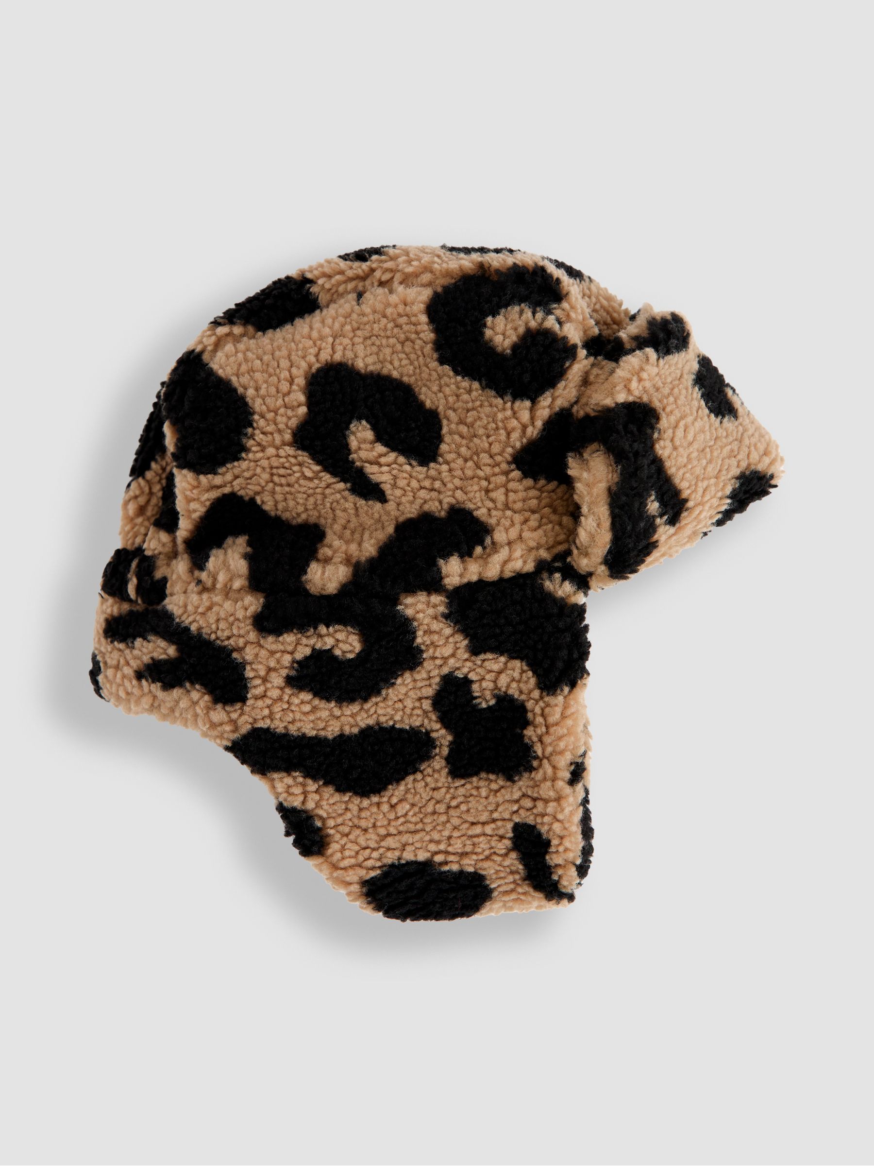 Brown Leopard Print Cosy Trapper Hat - Image 2 of 3