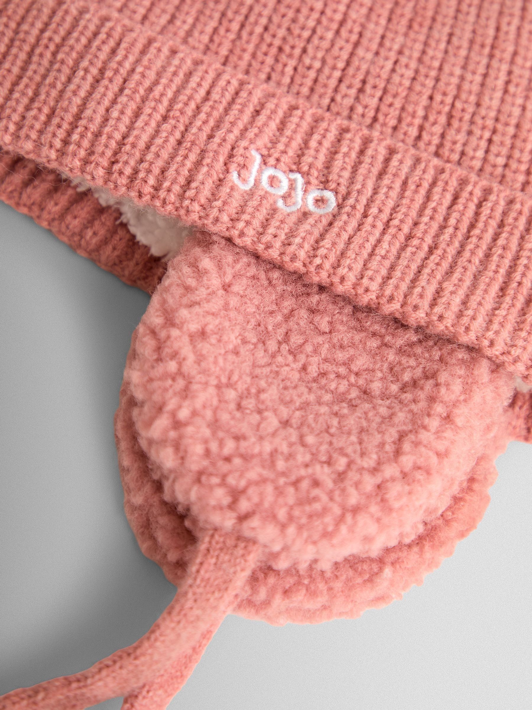 Pink Cosy Pom Pom Rib Hat - Image 2 of 3 Pink Cosy Pom Pom Rib Hat - Image 2 of 3