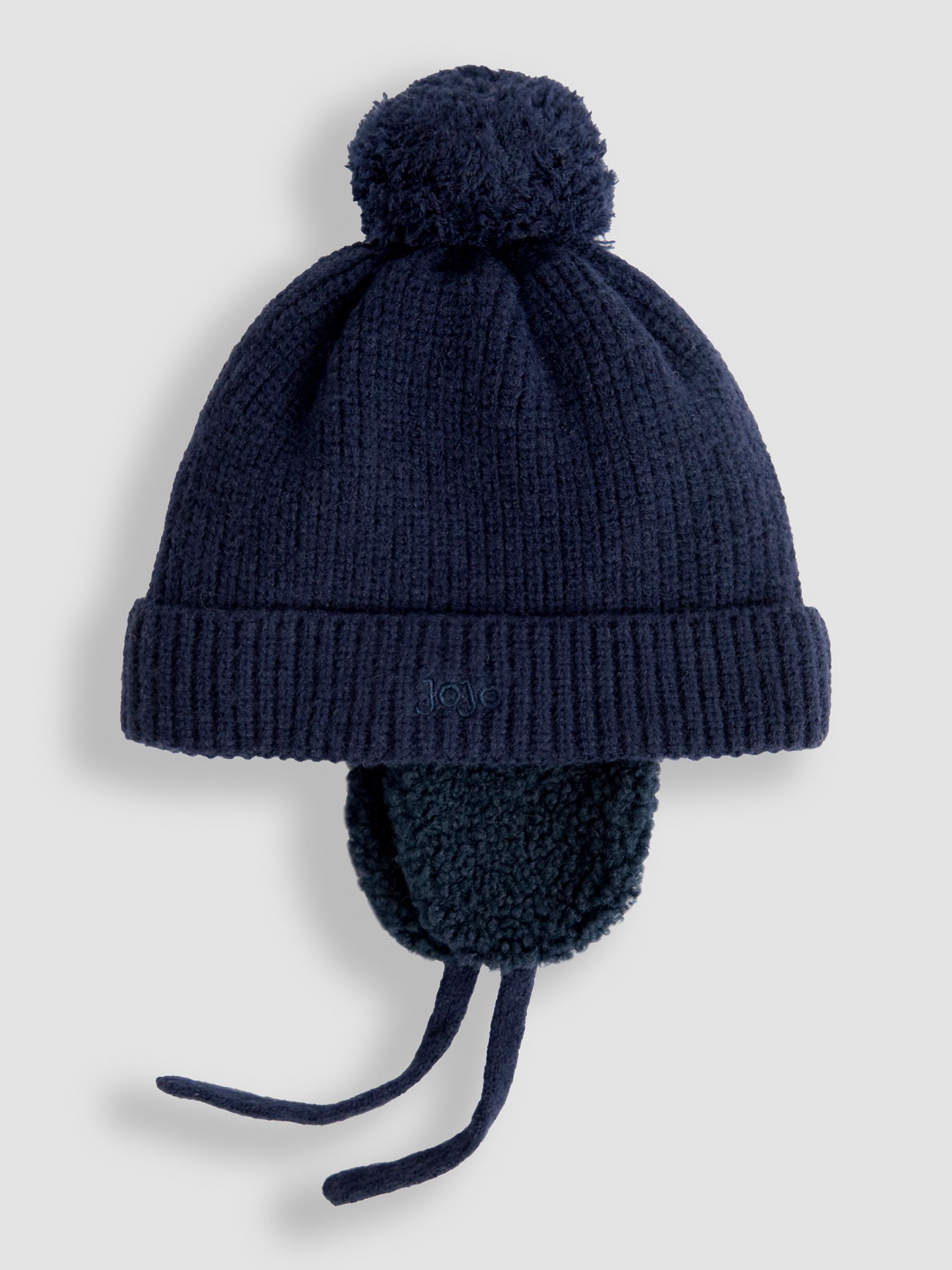 Blue Cosy Pom Pom Rib Hat - Image 1 of 3