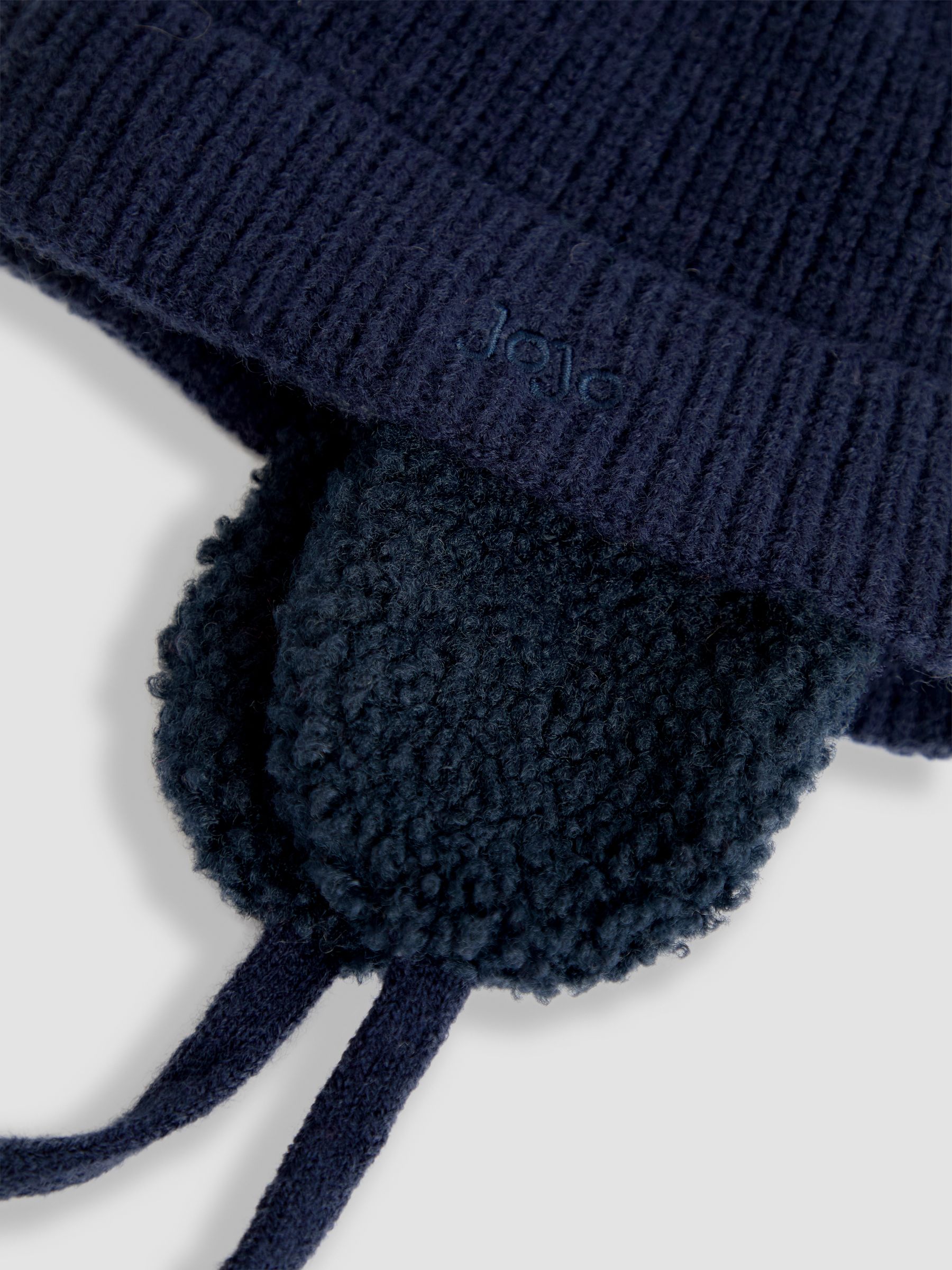 Blue Cosy Pom Pom Rib Hat - Image 2 of 3