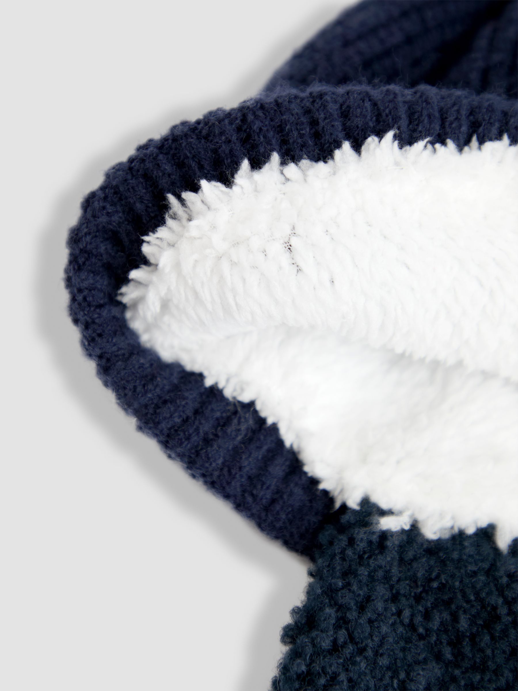 Blue Cosy Pom Pom Rib Hat - Image 3 of 3