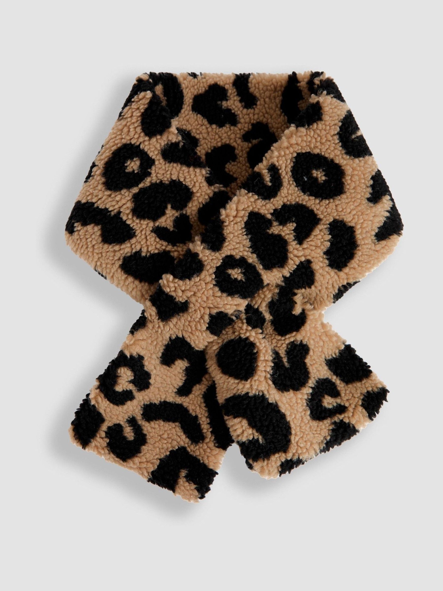 Natural Leopard Print Pull Through Scarf - Image 1 of 3
