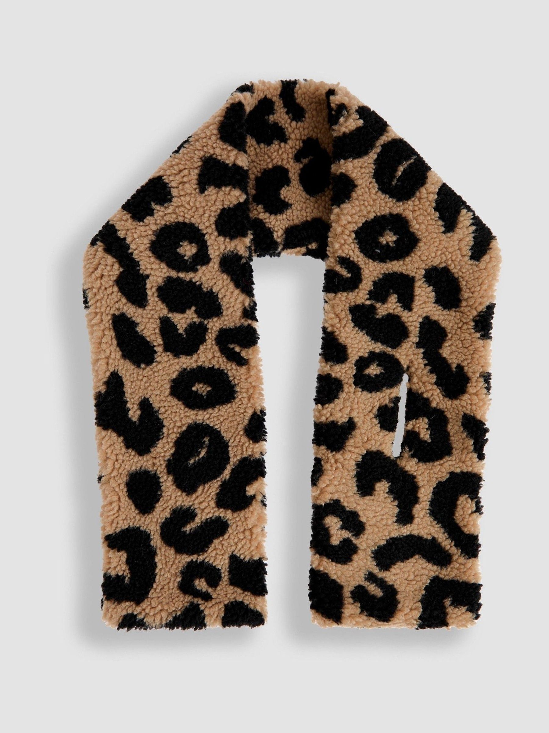 Natural Leopard Print Pull Through Scarf - Image 2 of 3
