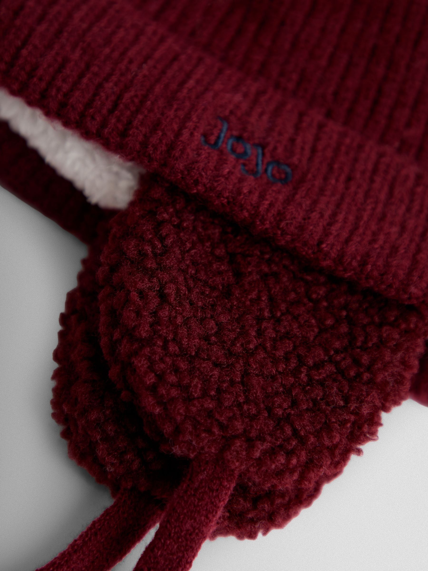 Purple Embroidered Cable Hat - Image 2 of 3