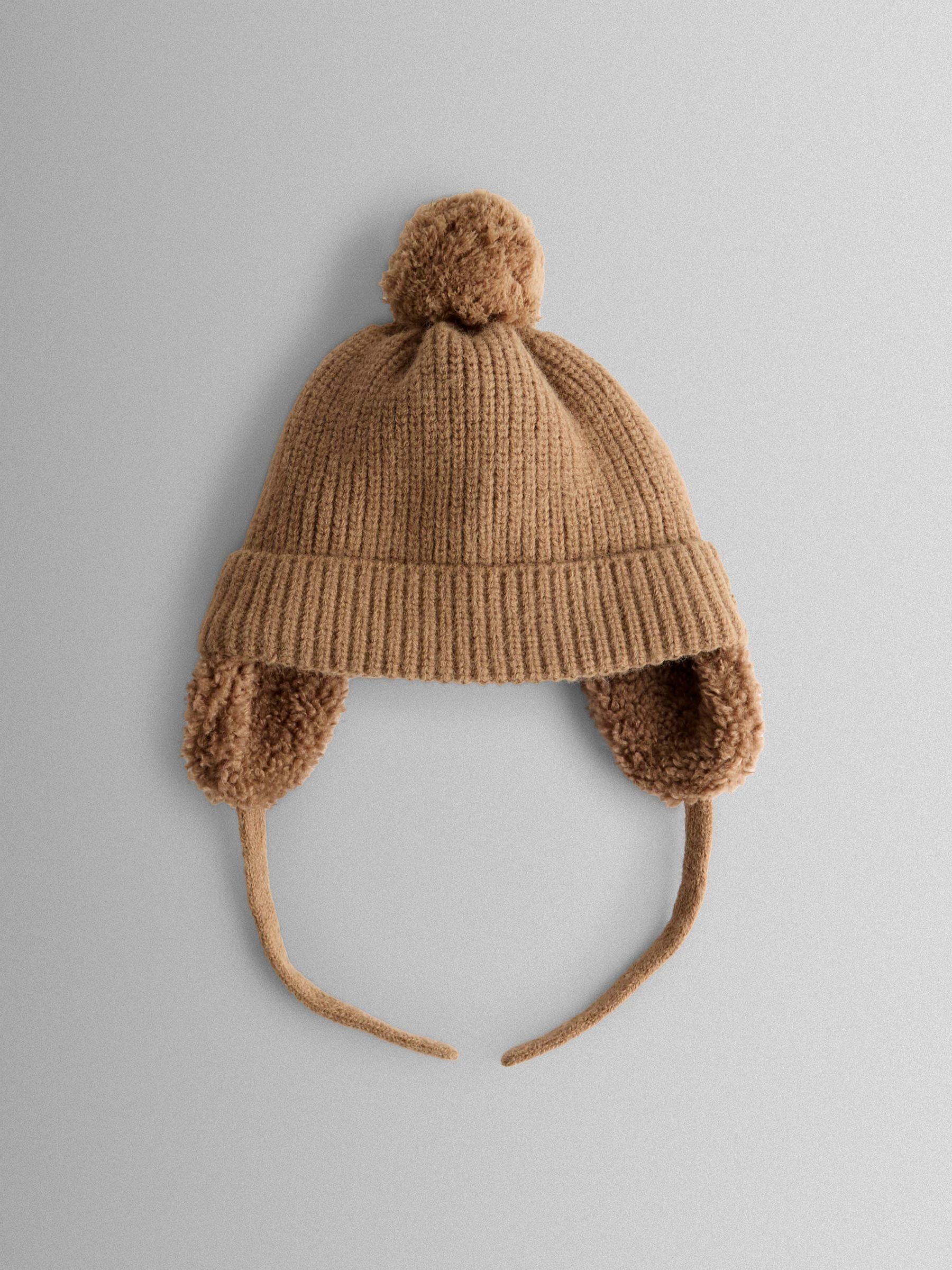 Stone Cosy Pom Pom Rib Hat - Image 2 of 4