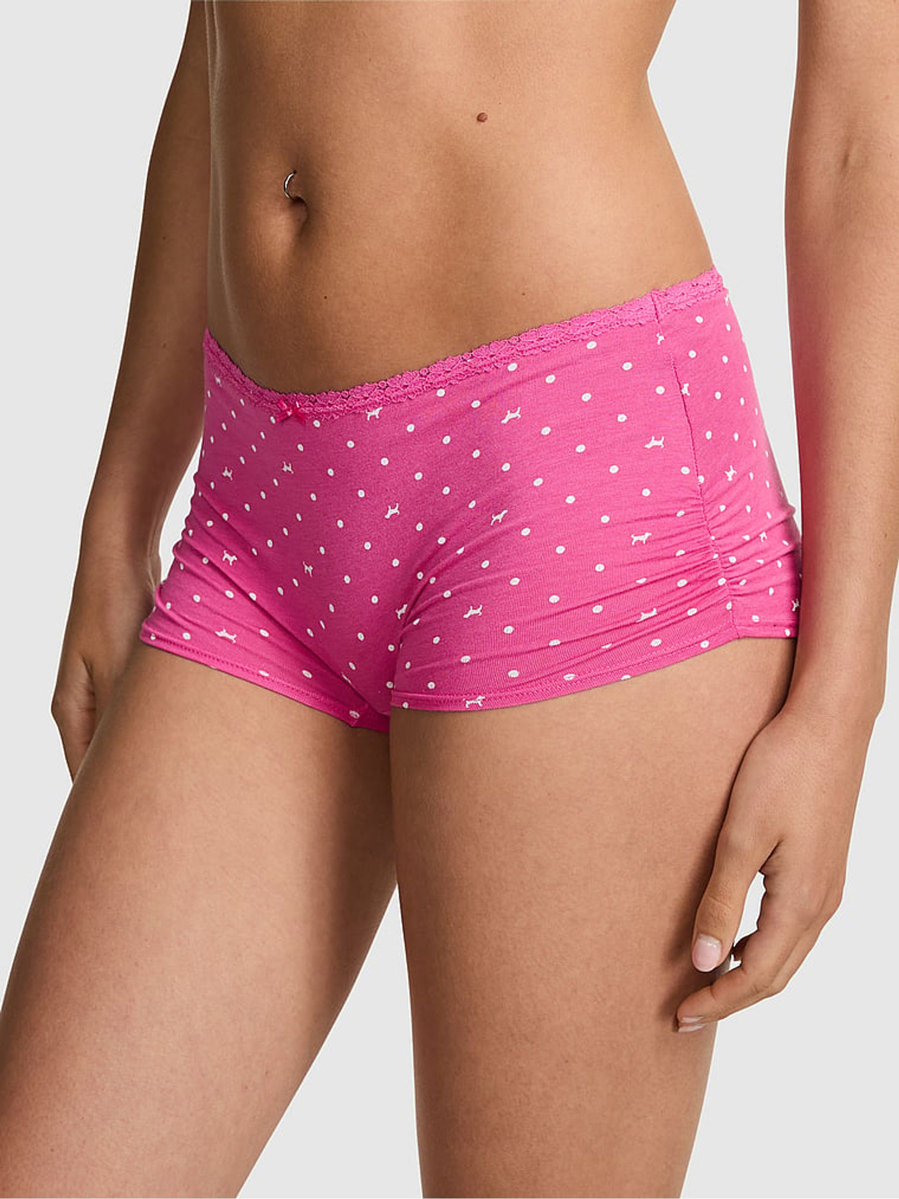 Pink Gossip Short Cotton Ruffle Knickers - Image 1 of 3