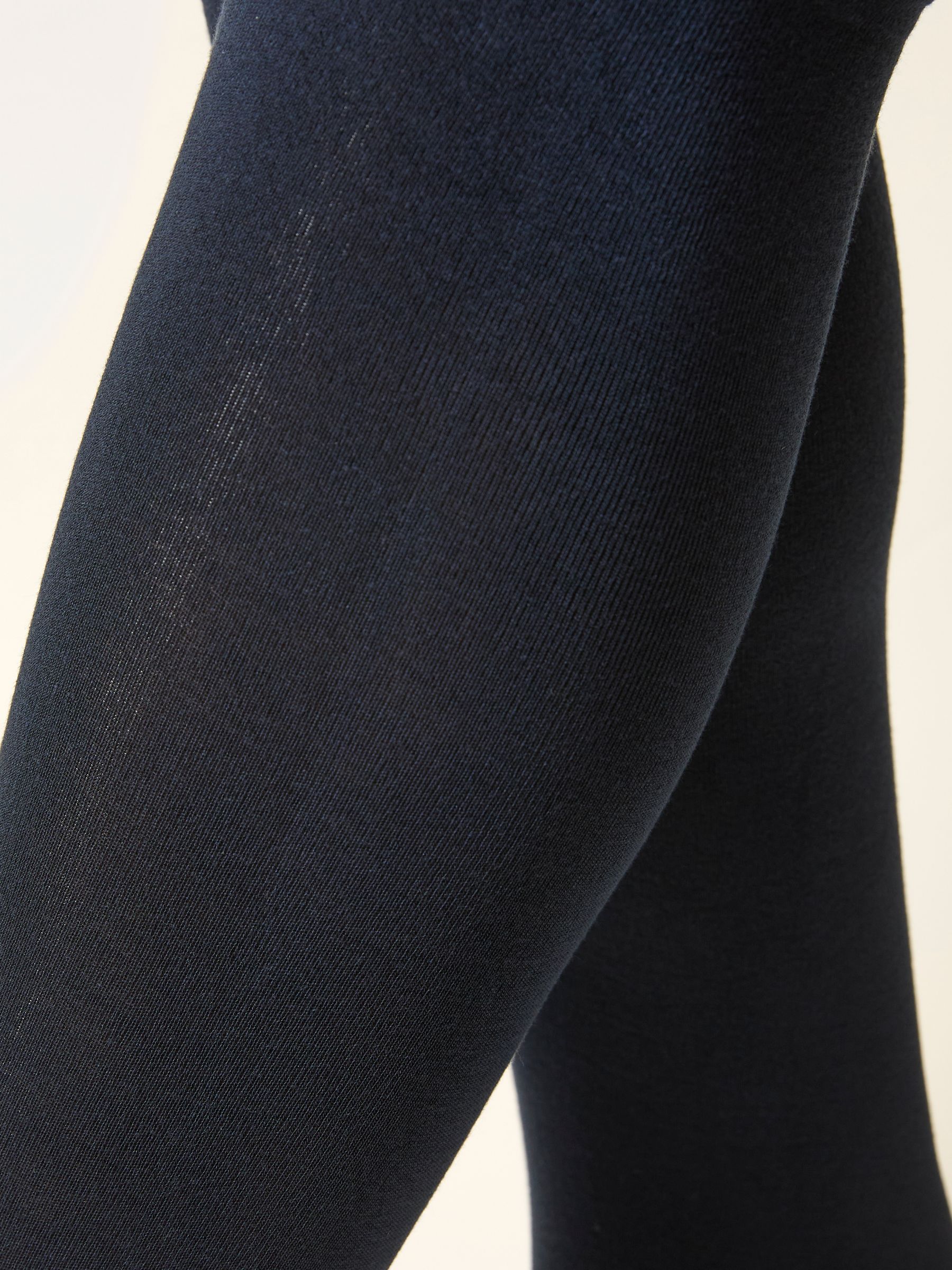 Navy Blue Thick Plain Tights - Image 2 of 2