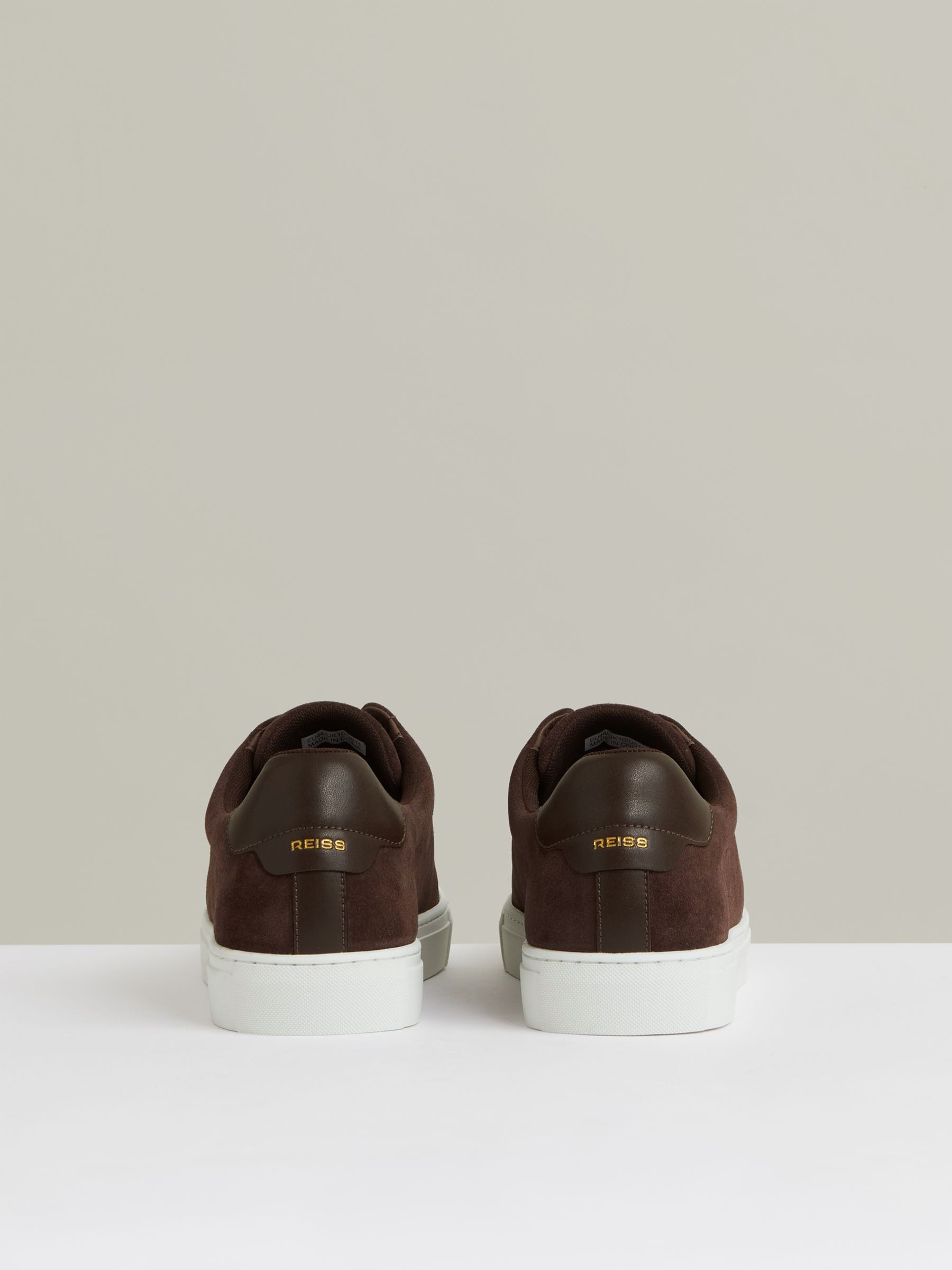 Suede Slip-On Elasticated Trainers in Chocolate Brown - Image 5 of 5