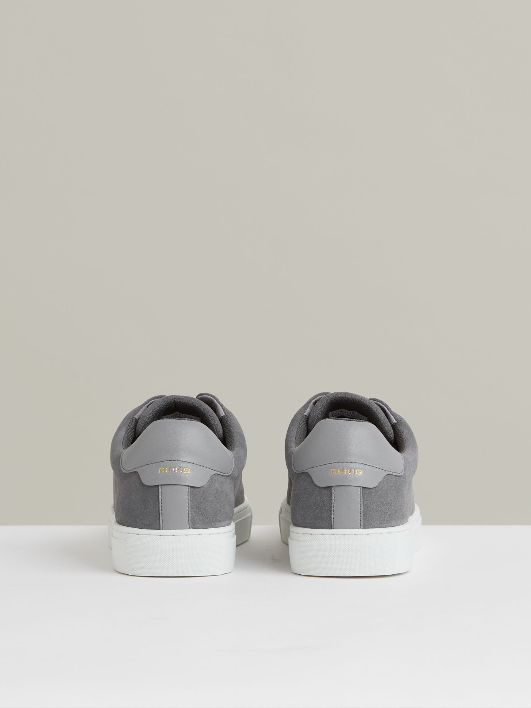 Suede Slip-Ons Elasticated Trainers in Grey - Image 4 of 5