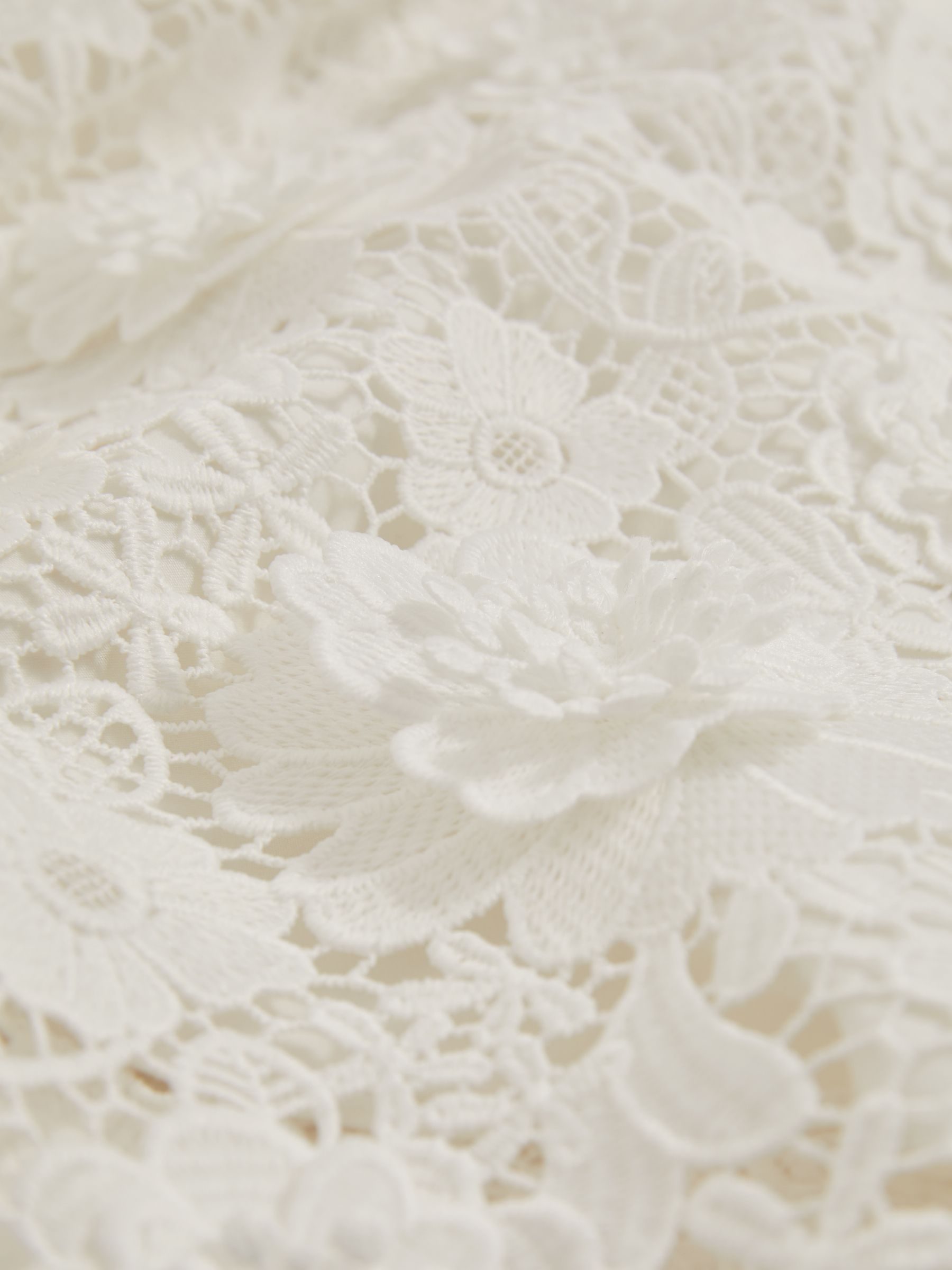 4-9 yrs Guipure-Lace Midi Dress in Ivory - Image 5 of 5