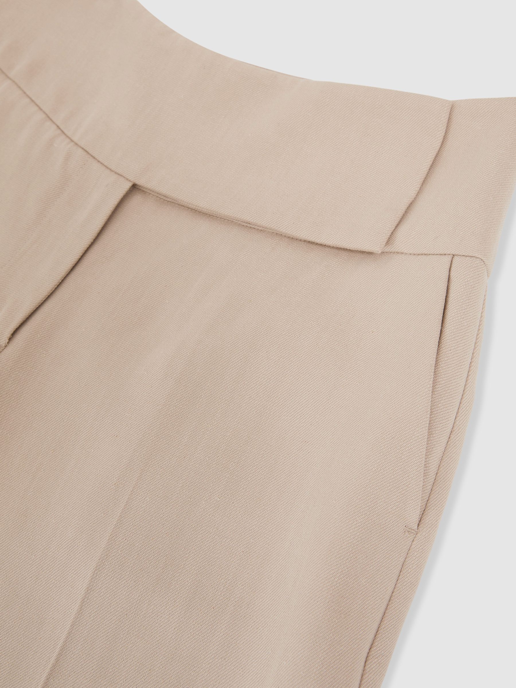 Lyocell-Linen Wide-Leg Trousers in Neutral - image 4