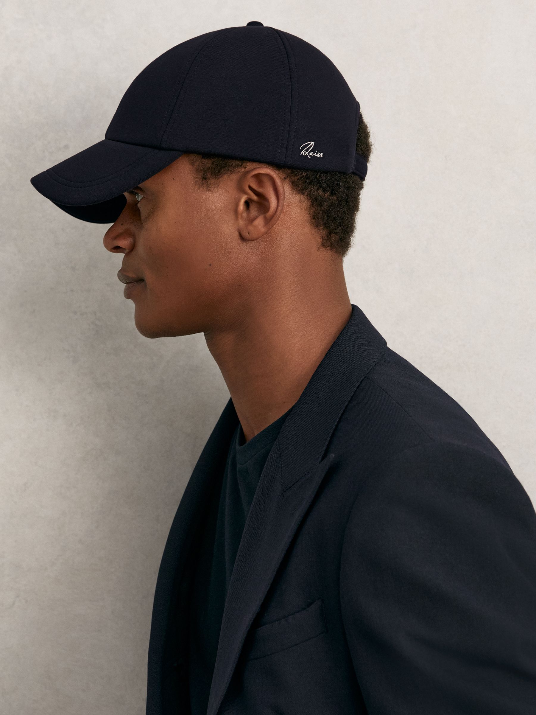 Jersey Logo-Embroidered Baseball Cap in Navy - Image 2 of 5