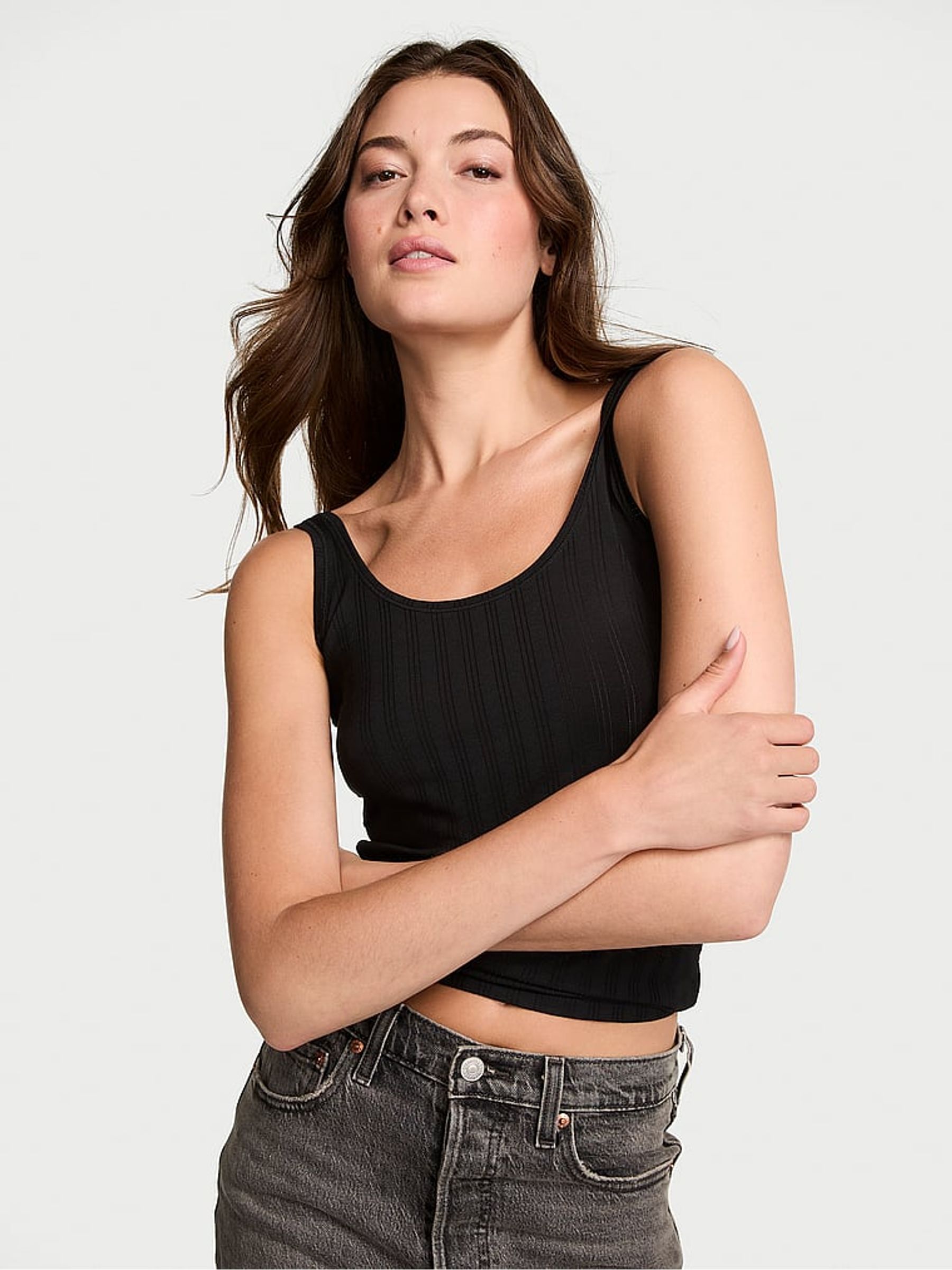 Black Modal Tank Top - Image 1 of 2