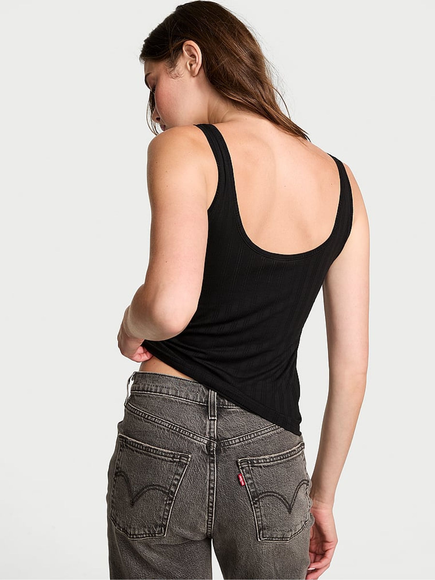 Black Modal Tank Top - Image 2 of 2