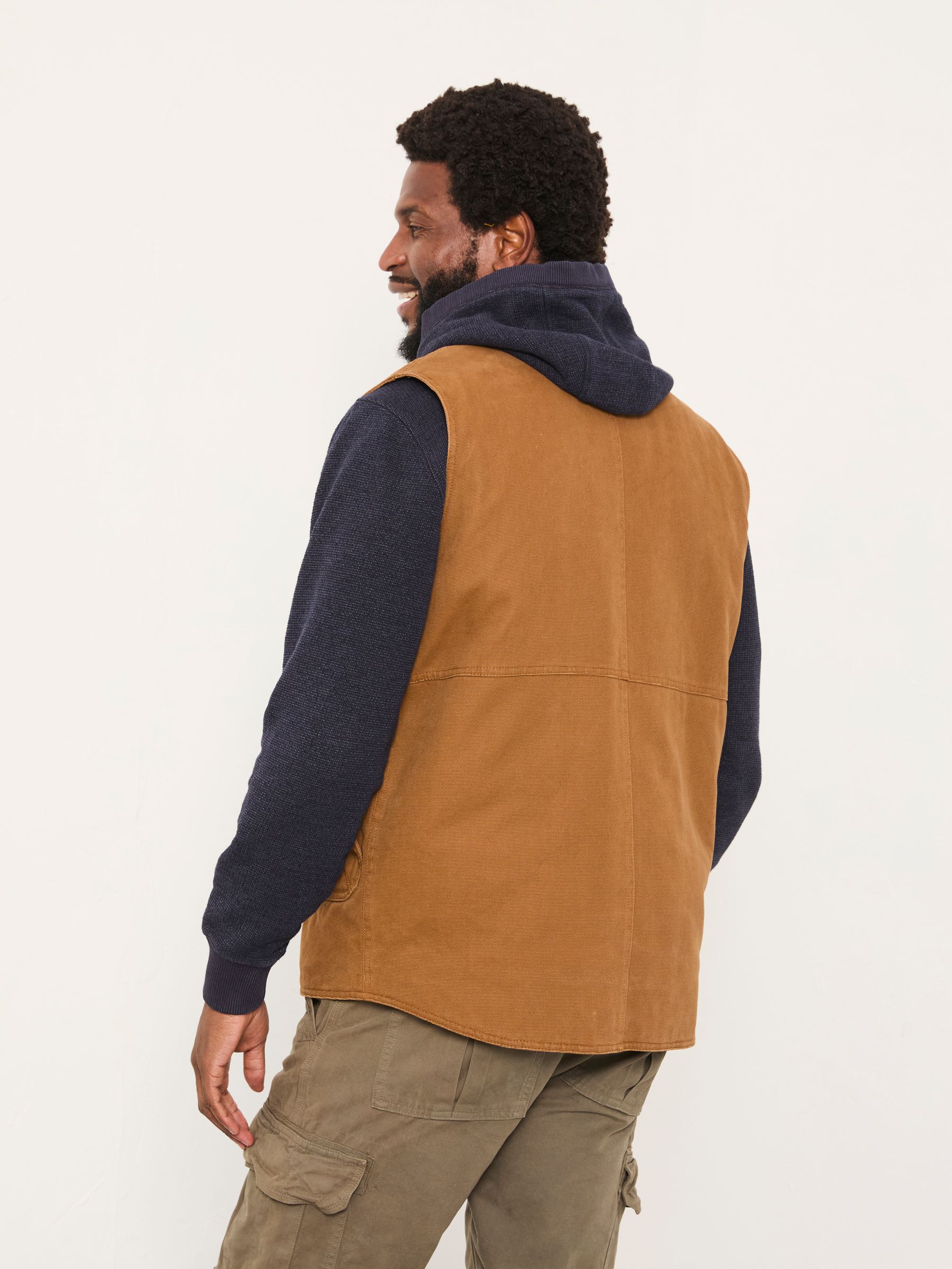 Rydal Light Brown Canvas Gilet - Image 3 of 7