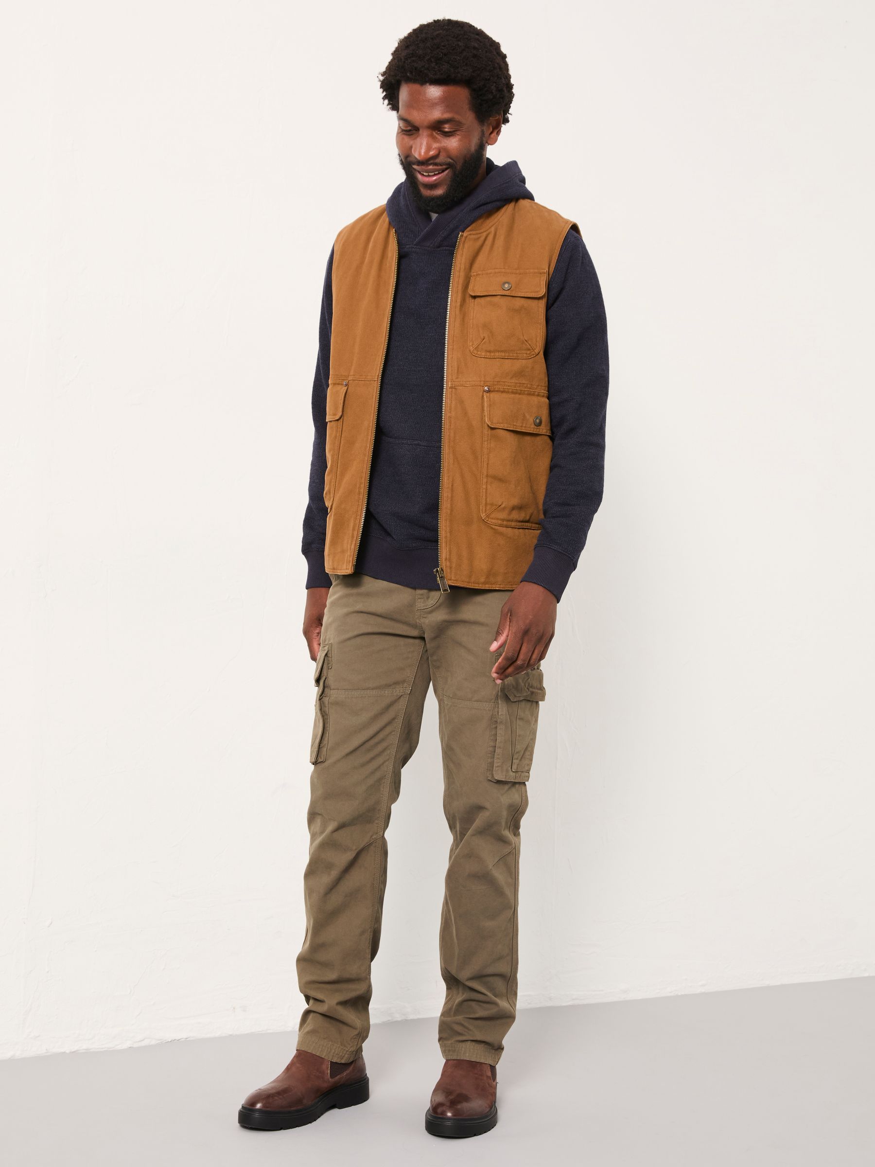 Rydal Light Brown Canvas Gilet - Image 5 of 7