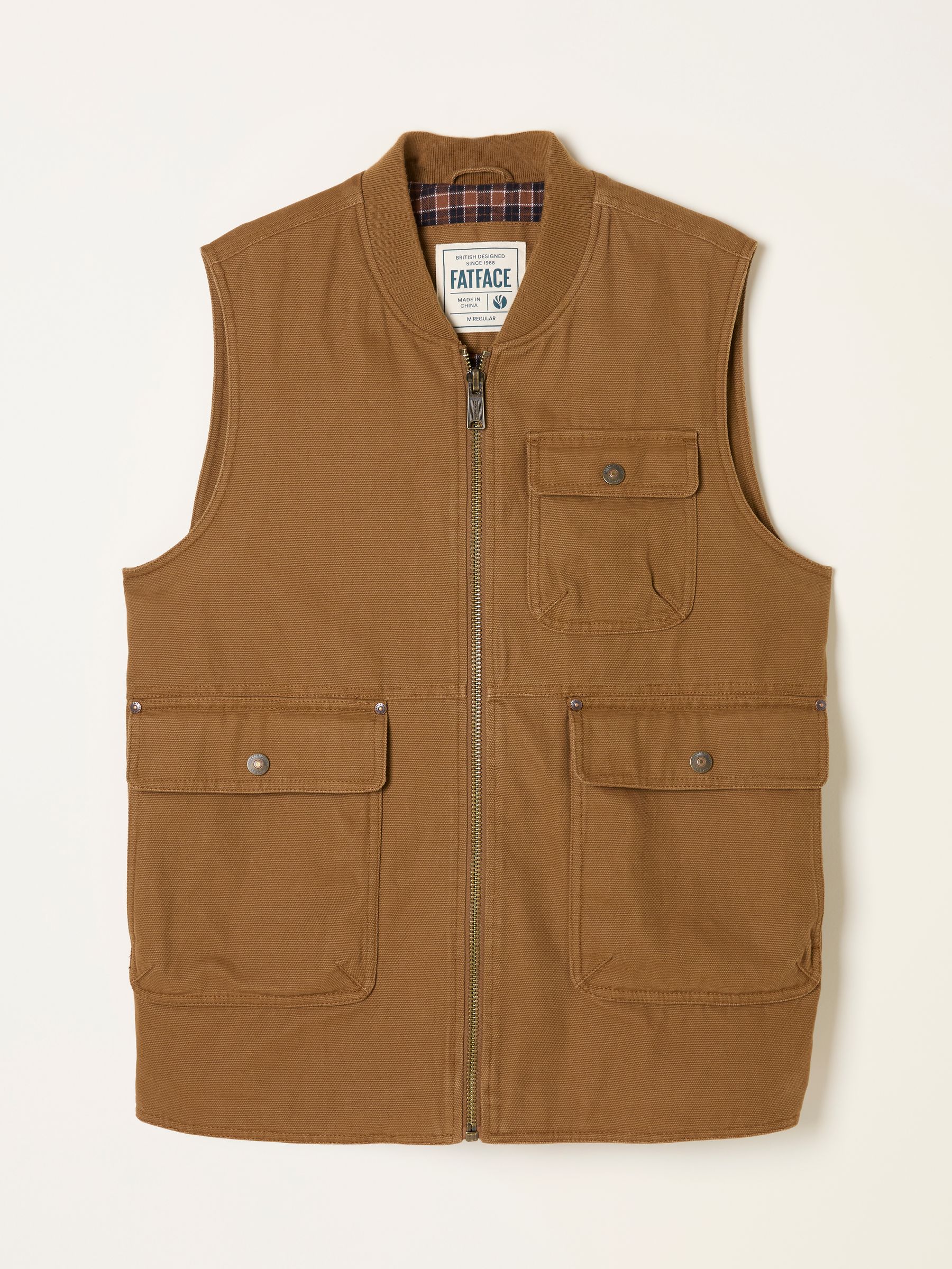 Rydal Light Brown Canvas Gilet - Image 7 of 7