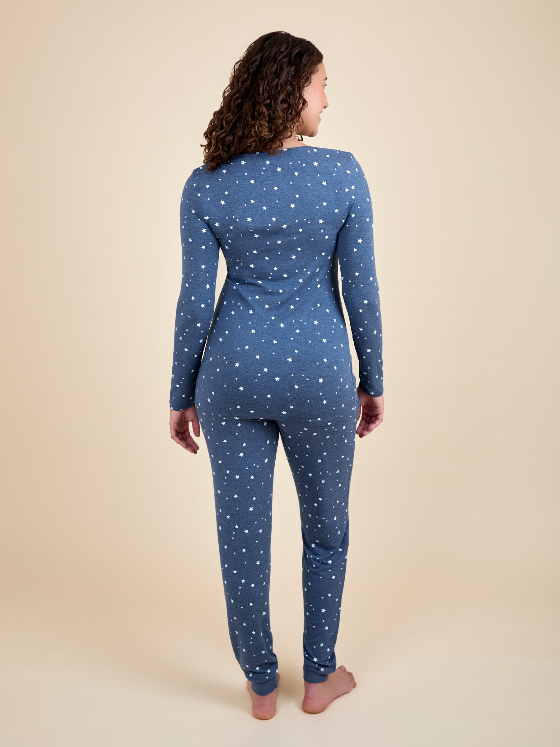 Blue Maternity & Nursing Leopard  Pyjama Set - Image 7 of 9