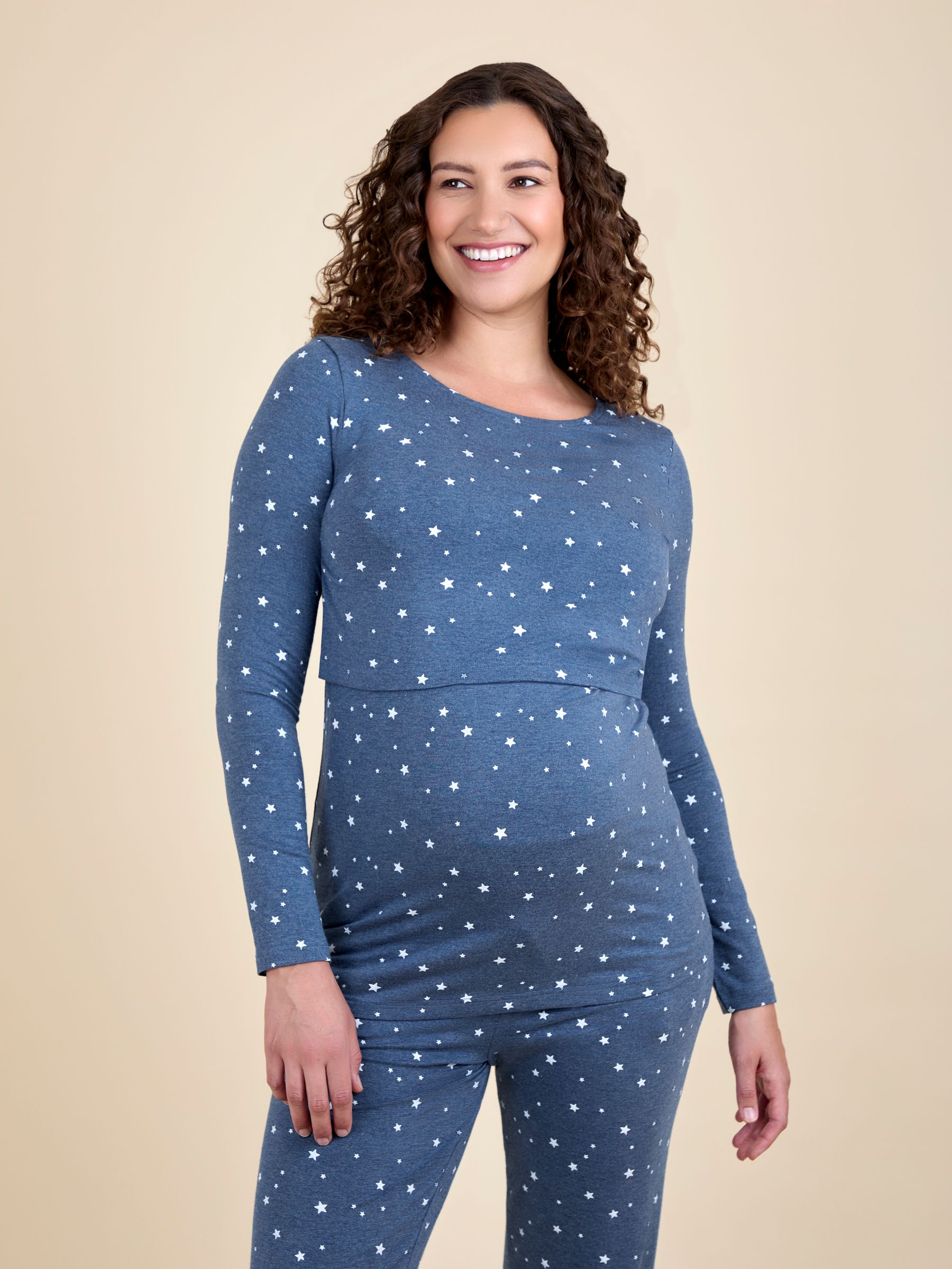 Blue Maternity & Nursing Leopard  Pyjama Set - Image 8 of 9