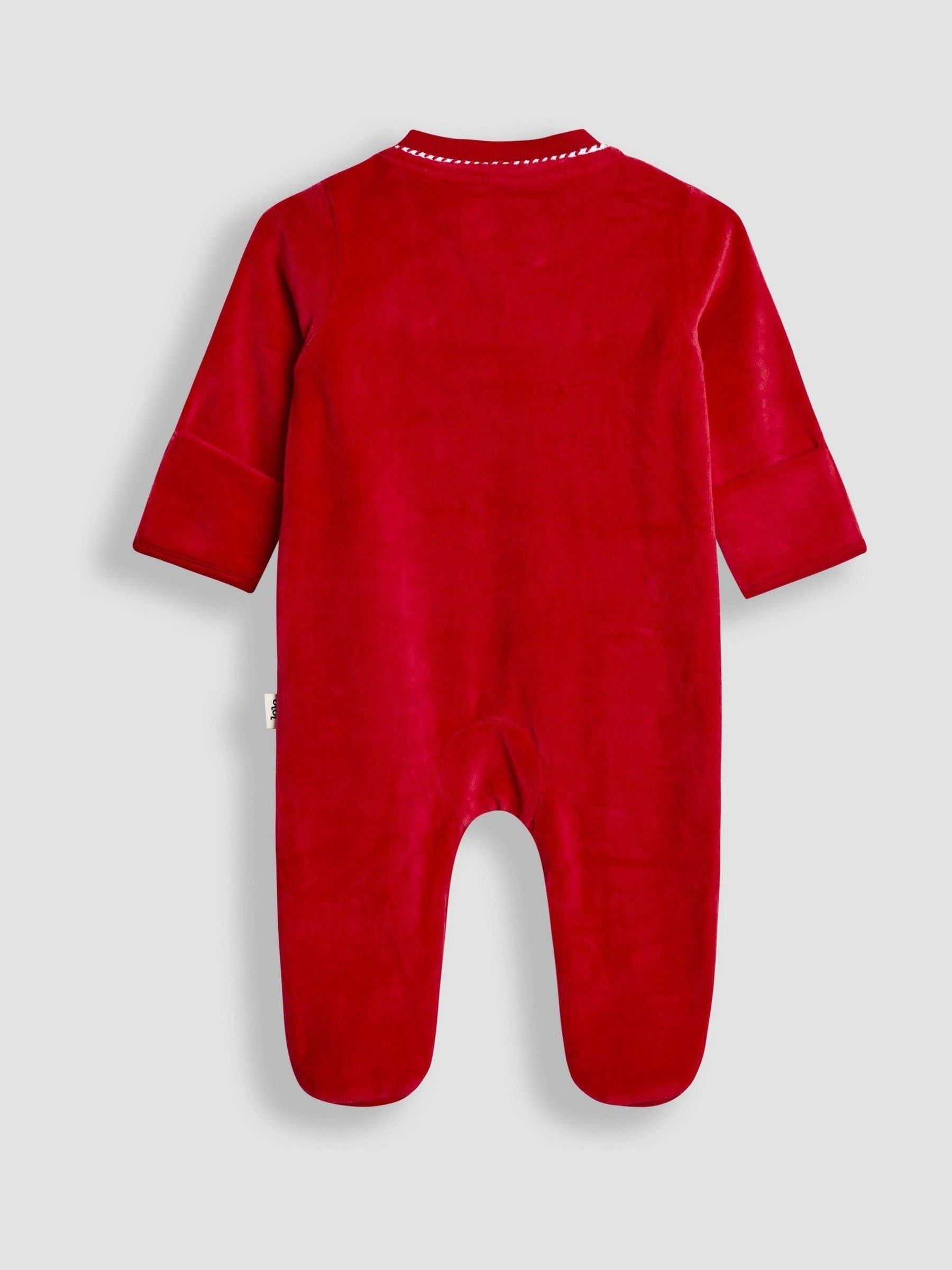 Red Raindeer My First Christmas Velour All-In-One - Image 8 of 8