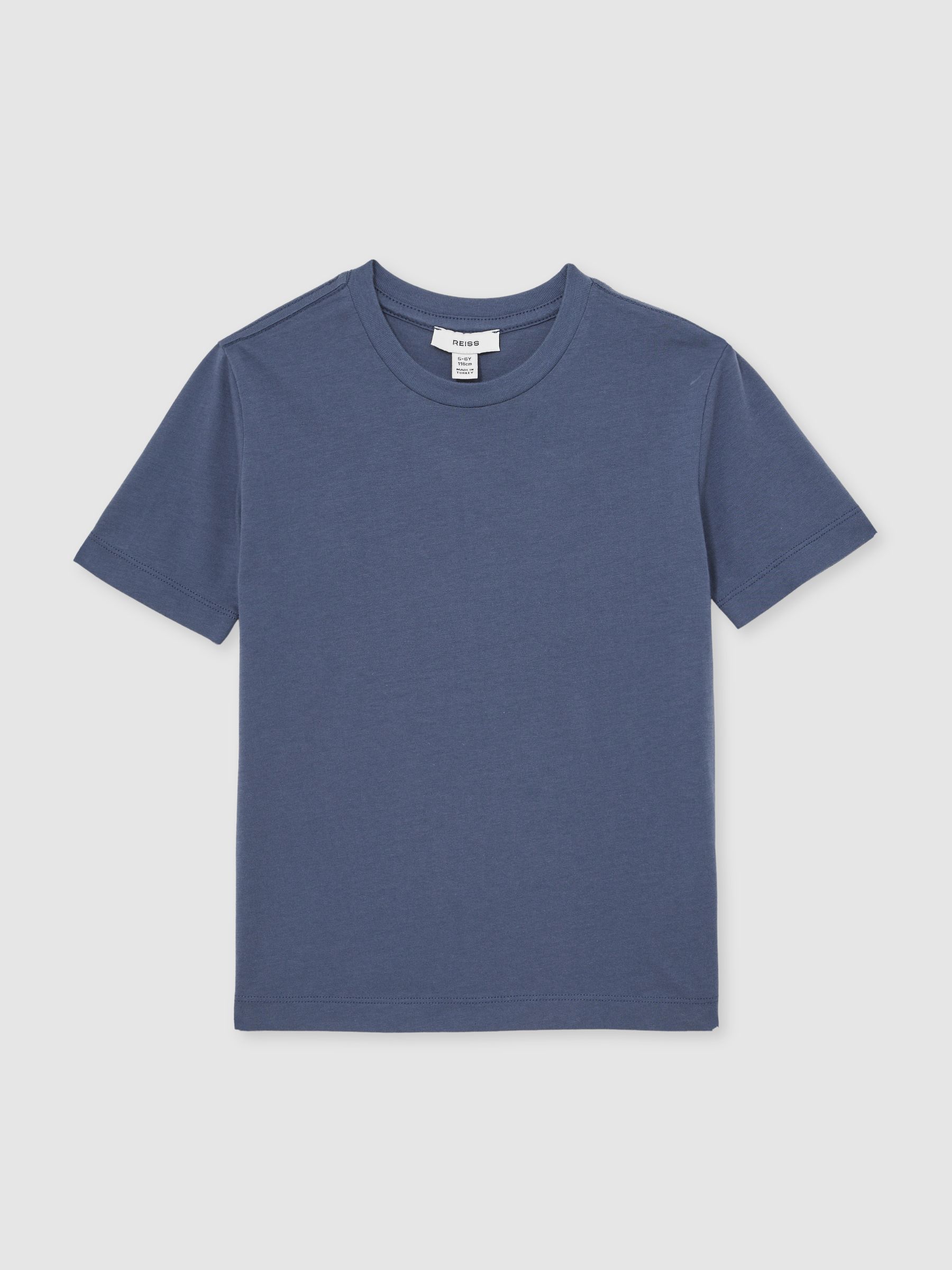 3-9 yrs Crew Neck T-Shirt in Ocean Blue - Image 2 of 4