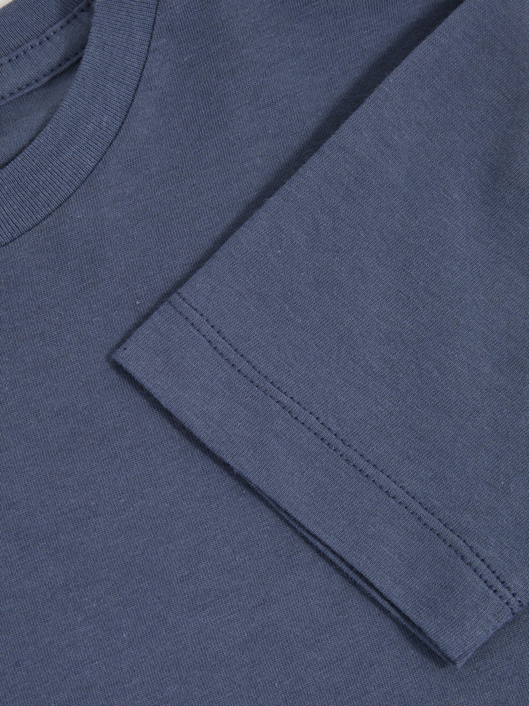 3-9 yrs Crew Neck T-Shirt in Ocean Blue - Image 4 of 4