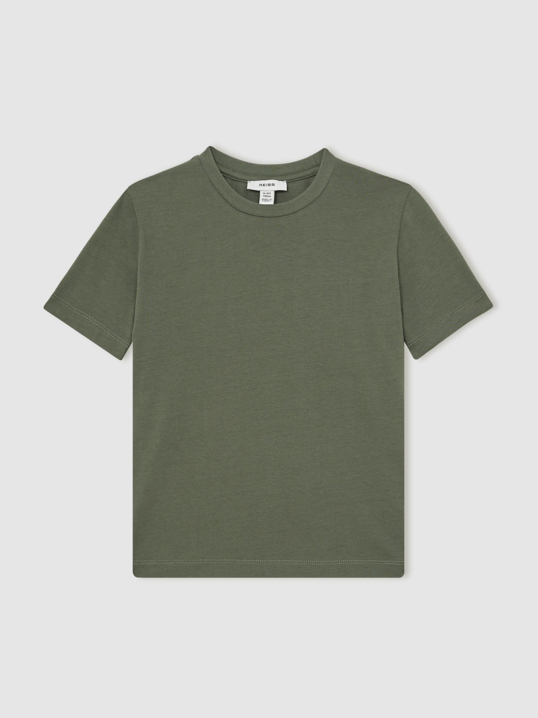 3-9 yrs Crew Neck T-Shirt in Dark Sage - Image 2 of 4