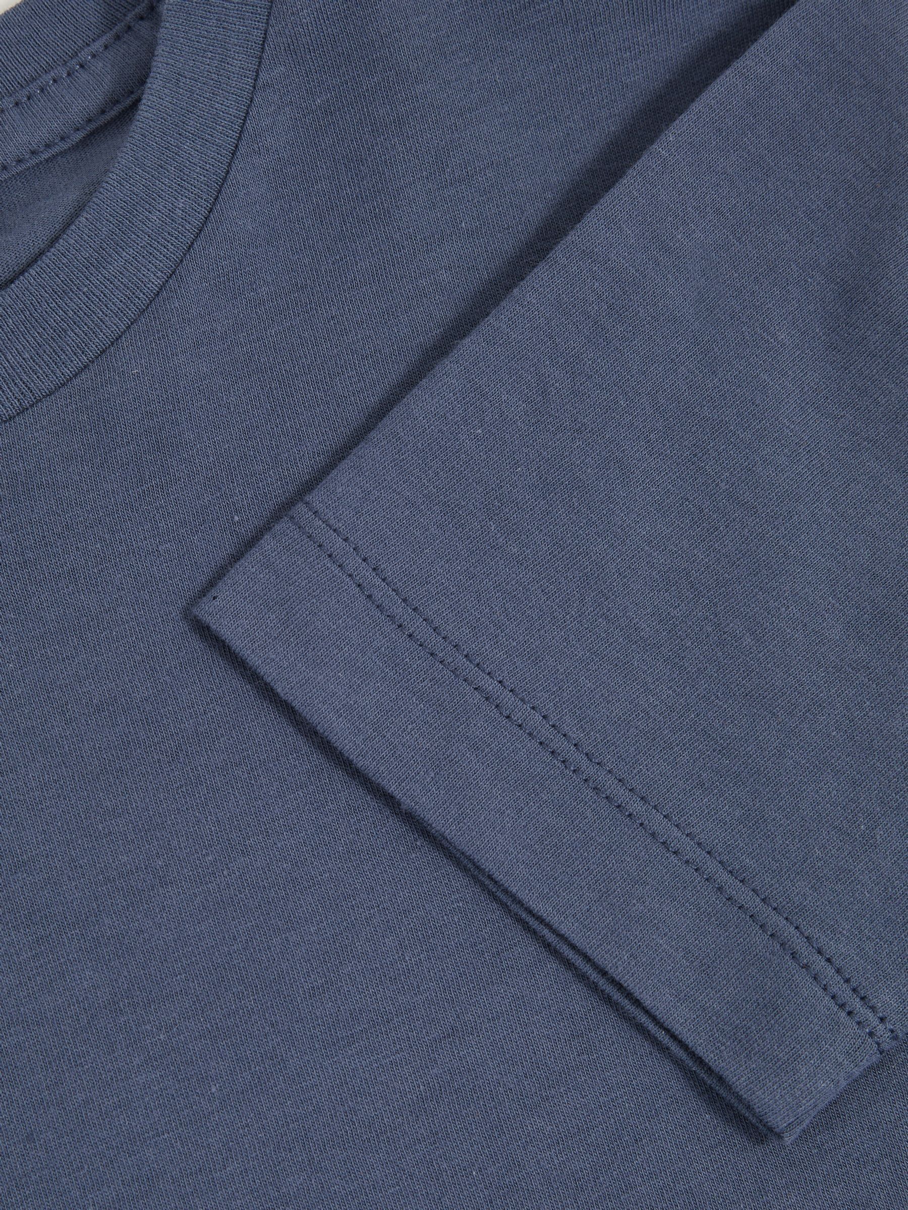 9-13 yrs Crew Neck T-Shirt in Ocean Blue - Image 4 of 4