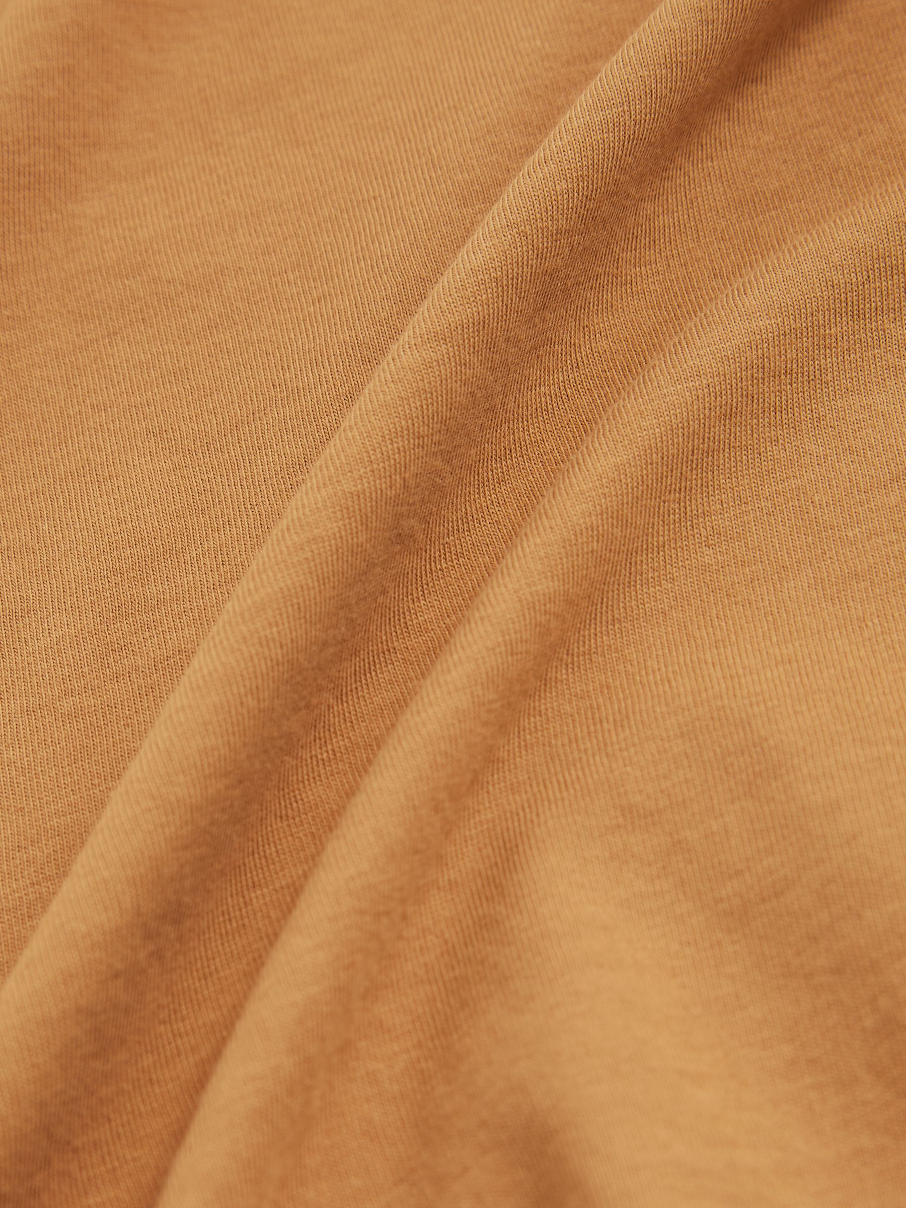 9-13 yrs Crew Neck T-Shirt in Tan Brown - Image 4 of 4