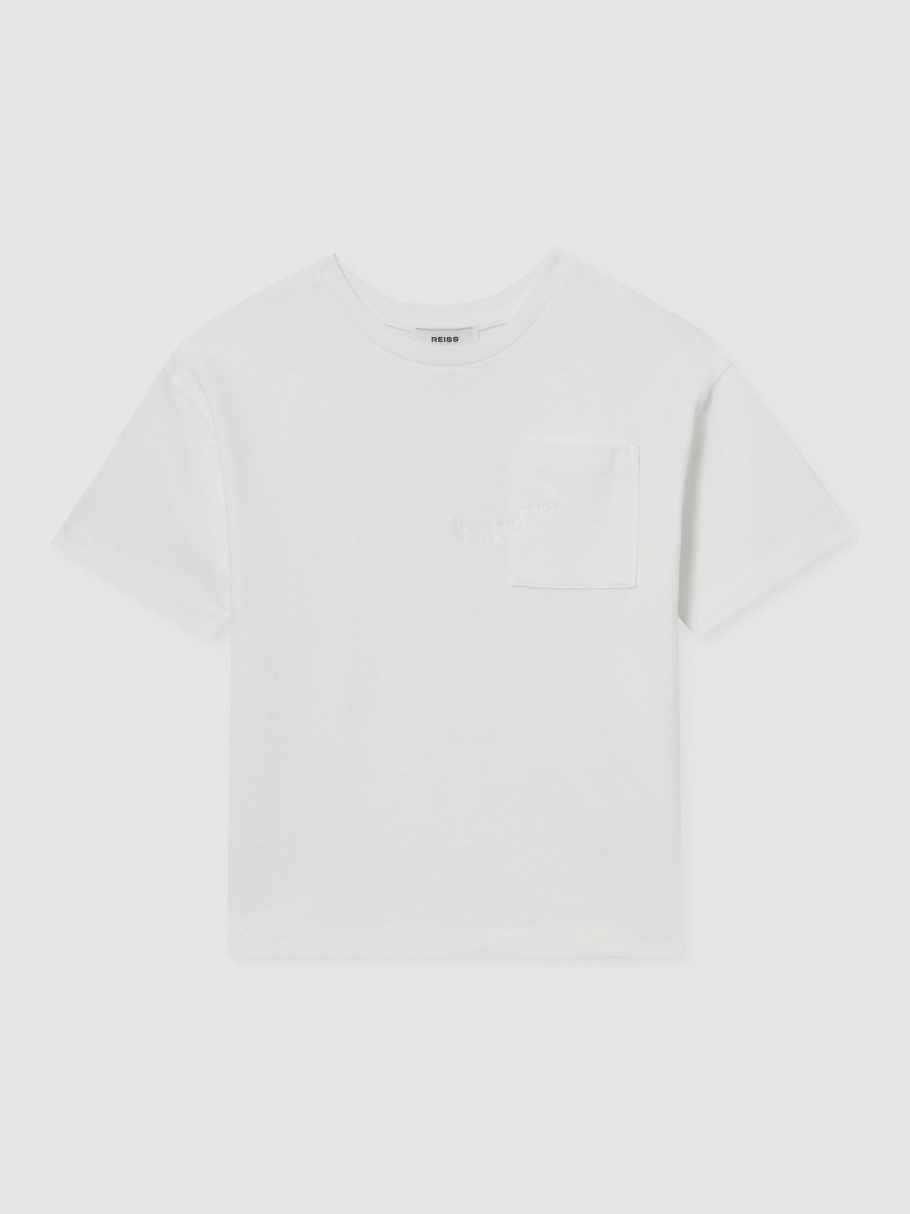 9-13 yrs Cotton Palm-Embroidery Oversize T-Shirt in Off White - Image 2 of 5