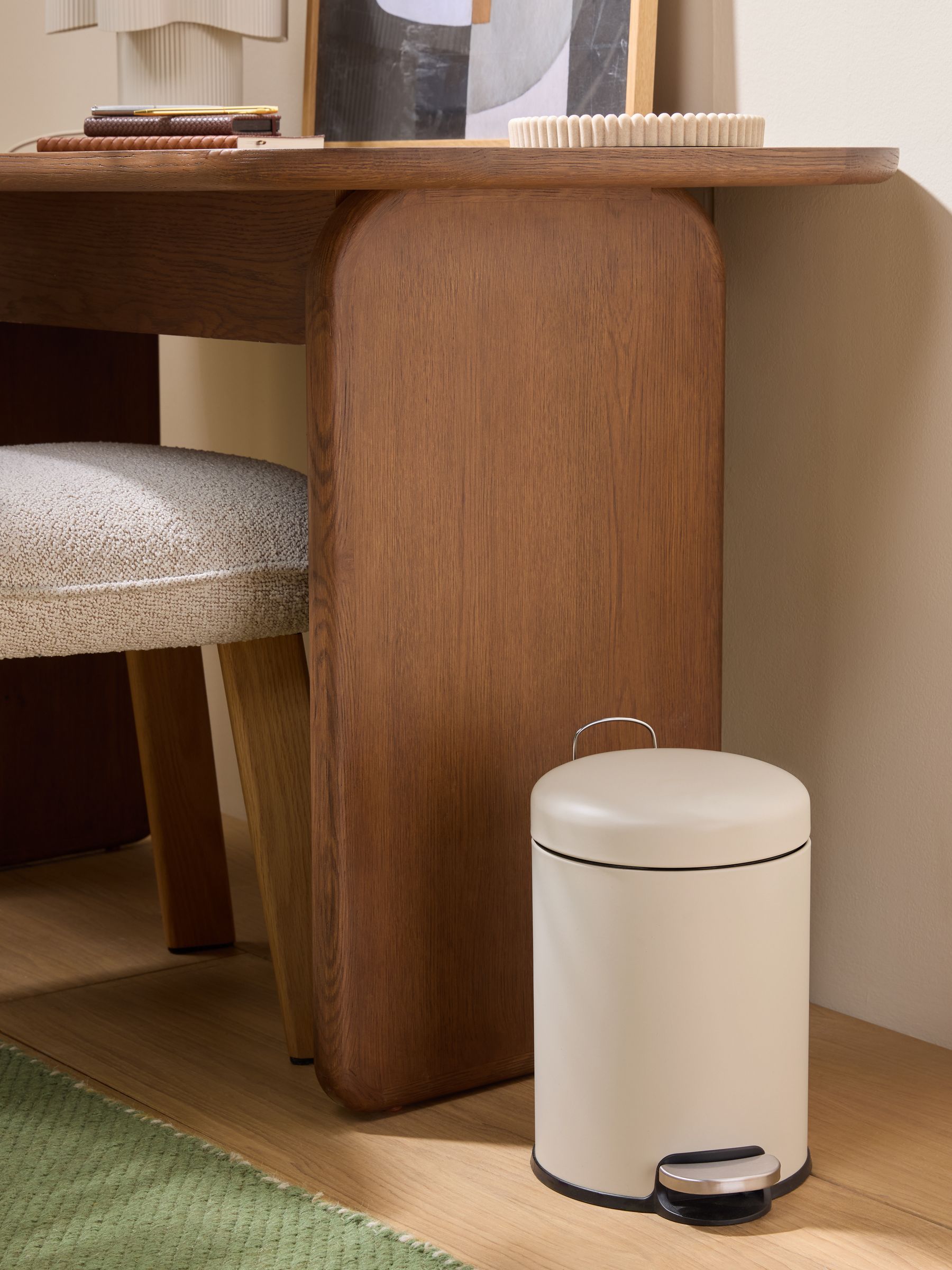 Joss 5 Litre Soft Close Pedal Bin in Cream - Image 1 of 4