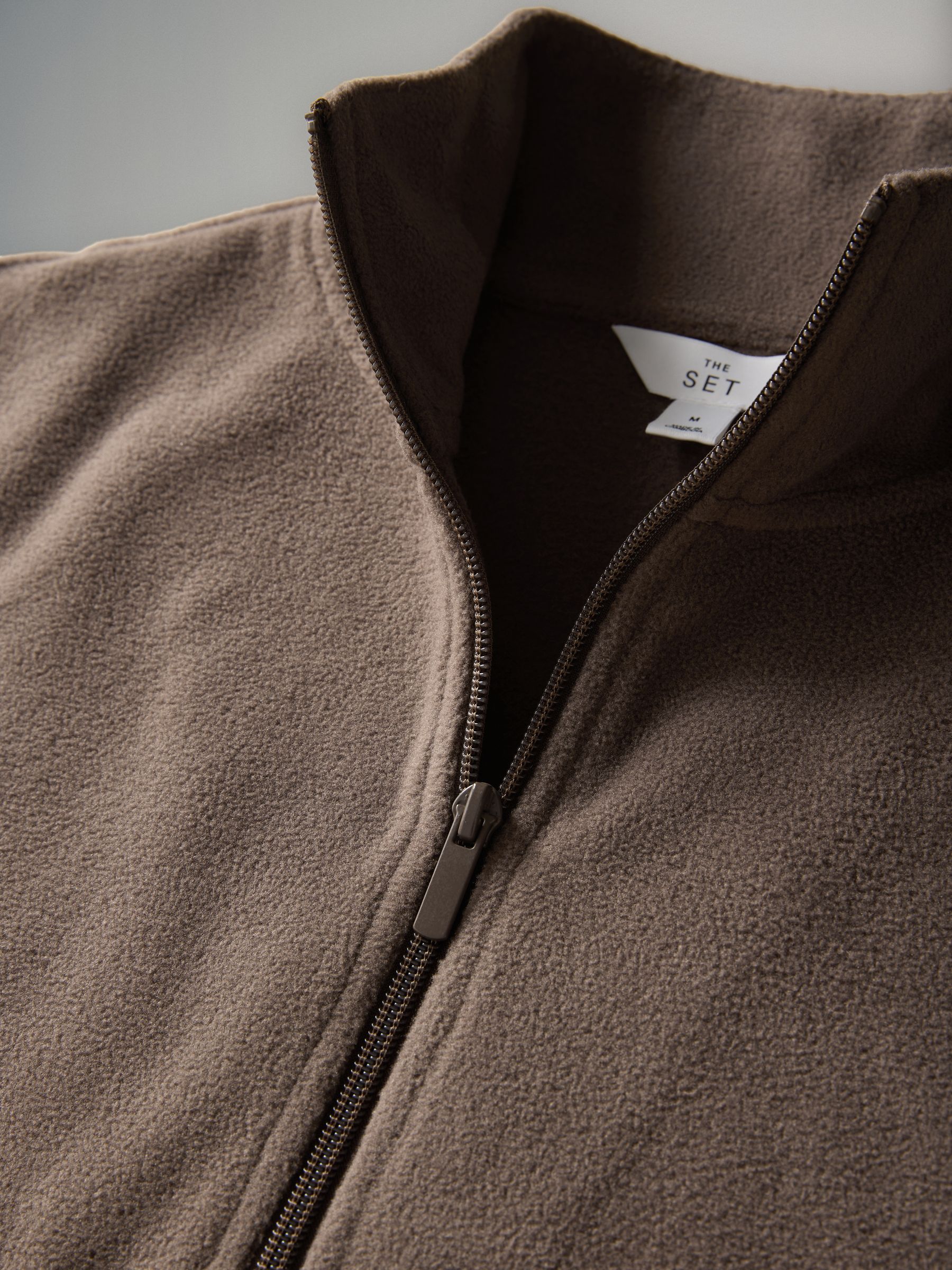 Black/Taupe Brown/Cream - 3 Pack Quarter Zip Microfleece Jumpers - Image 5 of 6