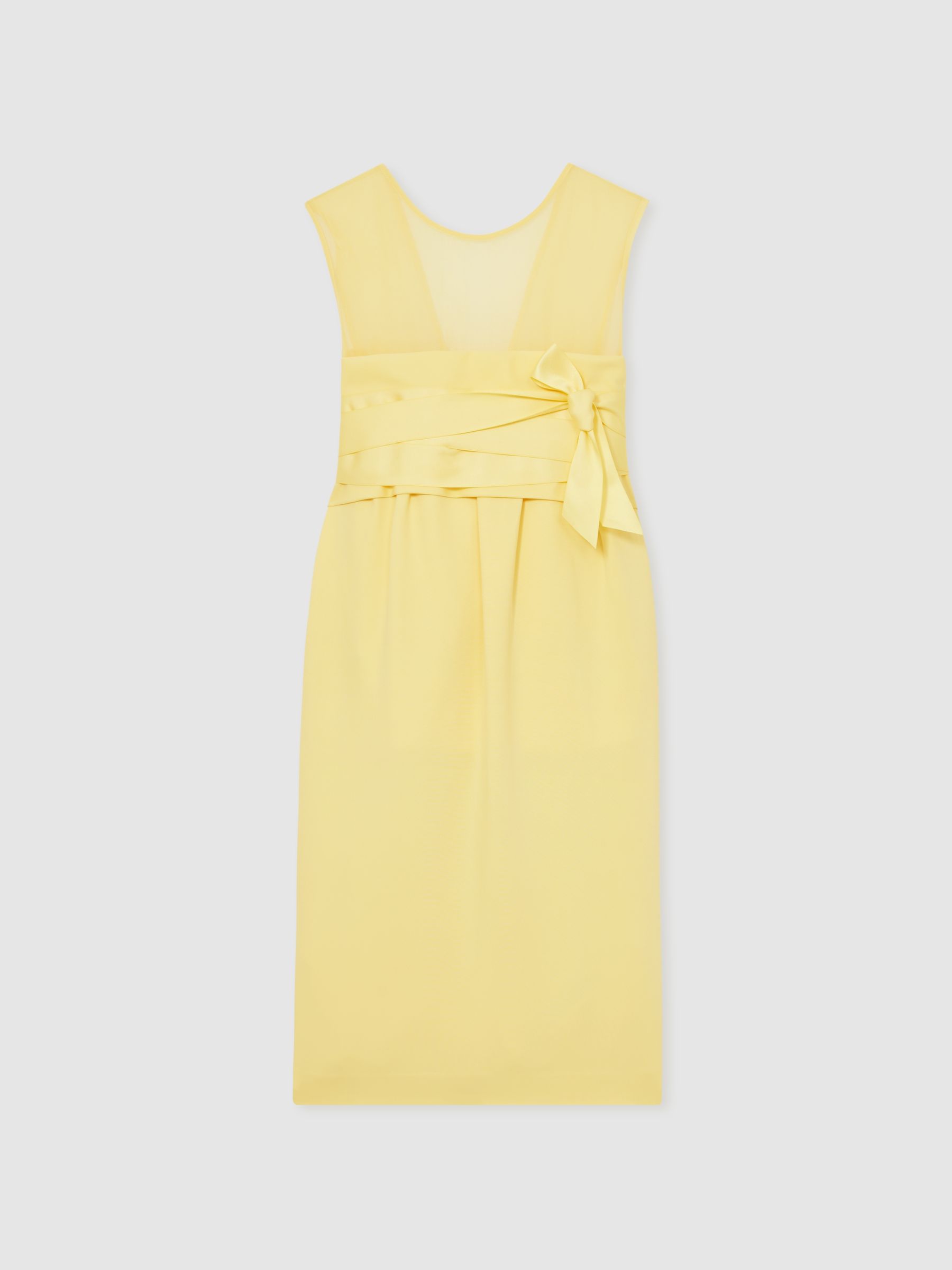 Atelier Ribbon-Tie Corset Shift Dress in Lemon - image 1