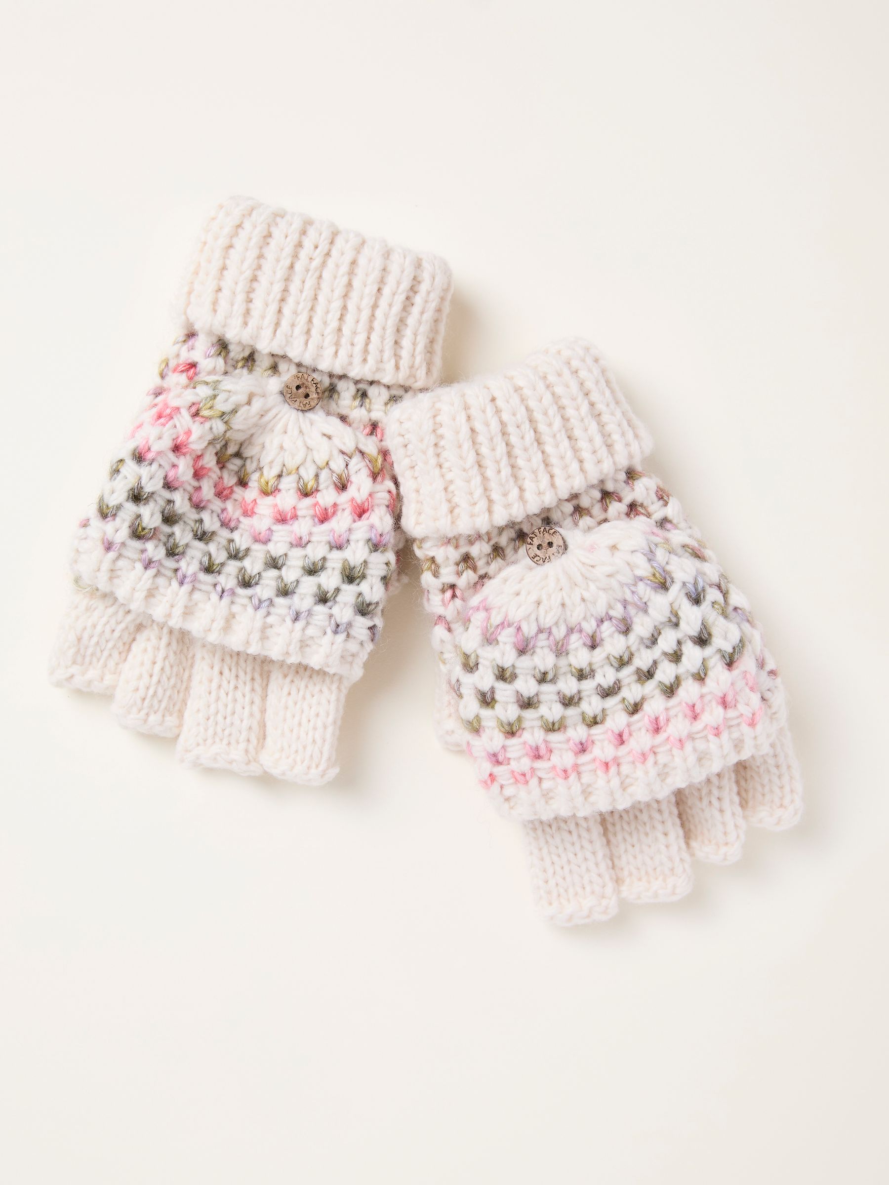 Ivory Space Dye Overflap Gloves - Image 1 of 2