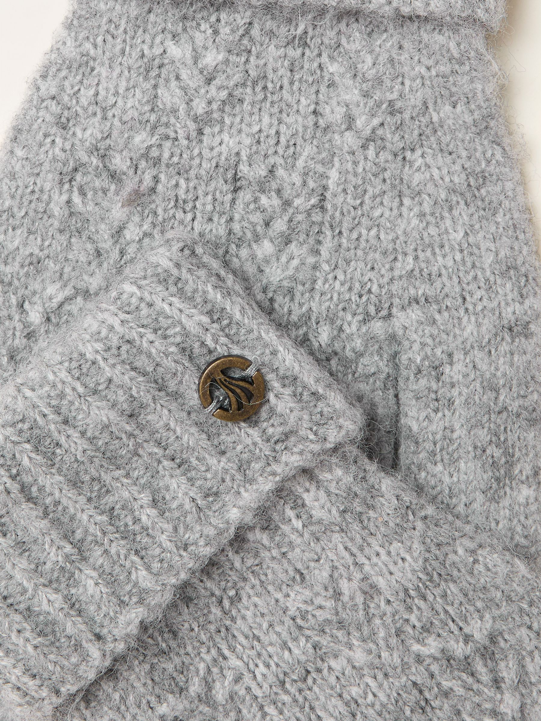 Grey Leaf Knit Gloves - Image 2 of 2