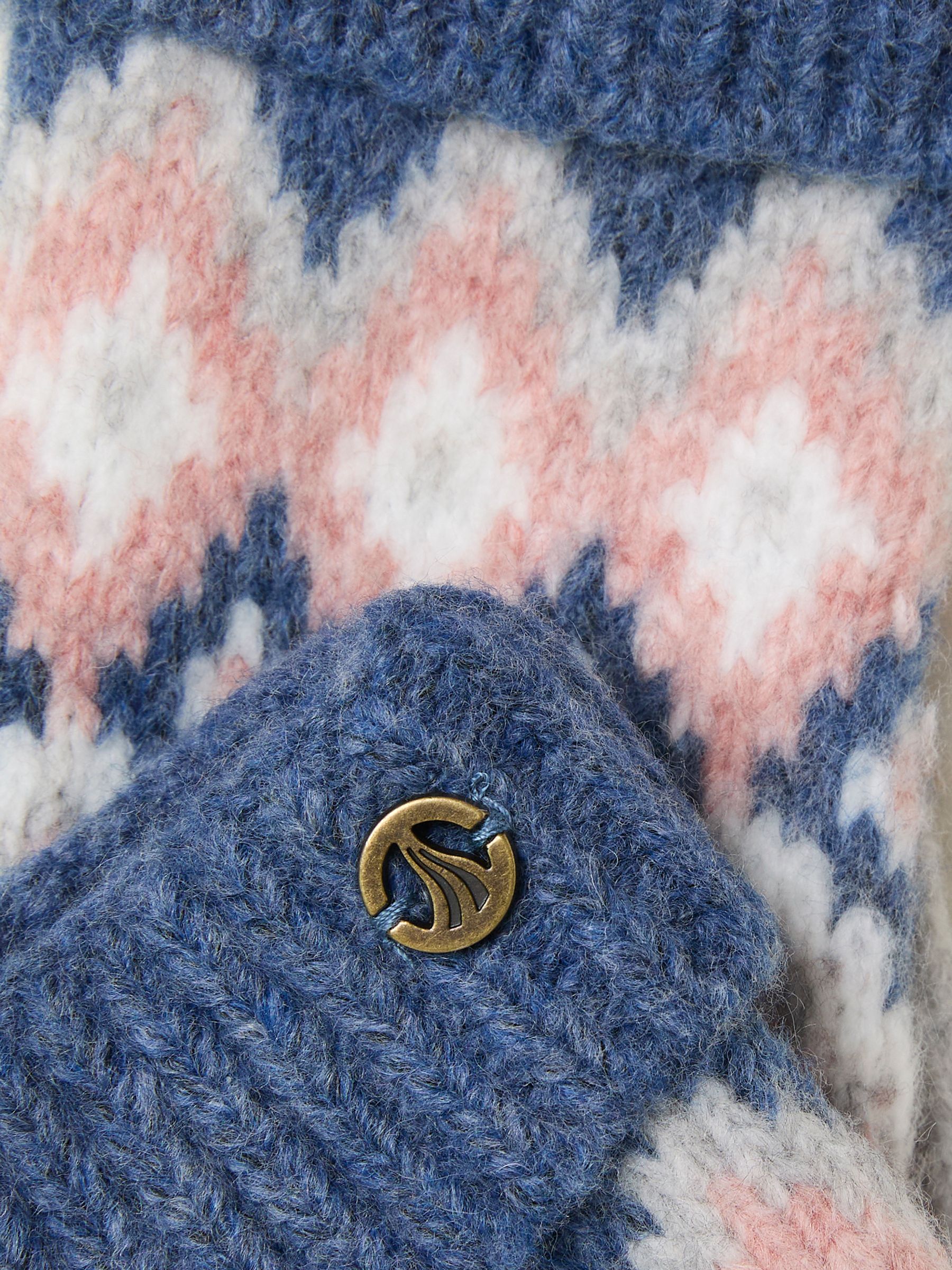 Frankie Grey Fairisle Gloves - Image 2 of 2