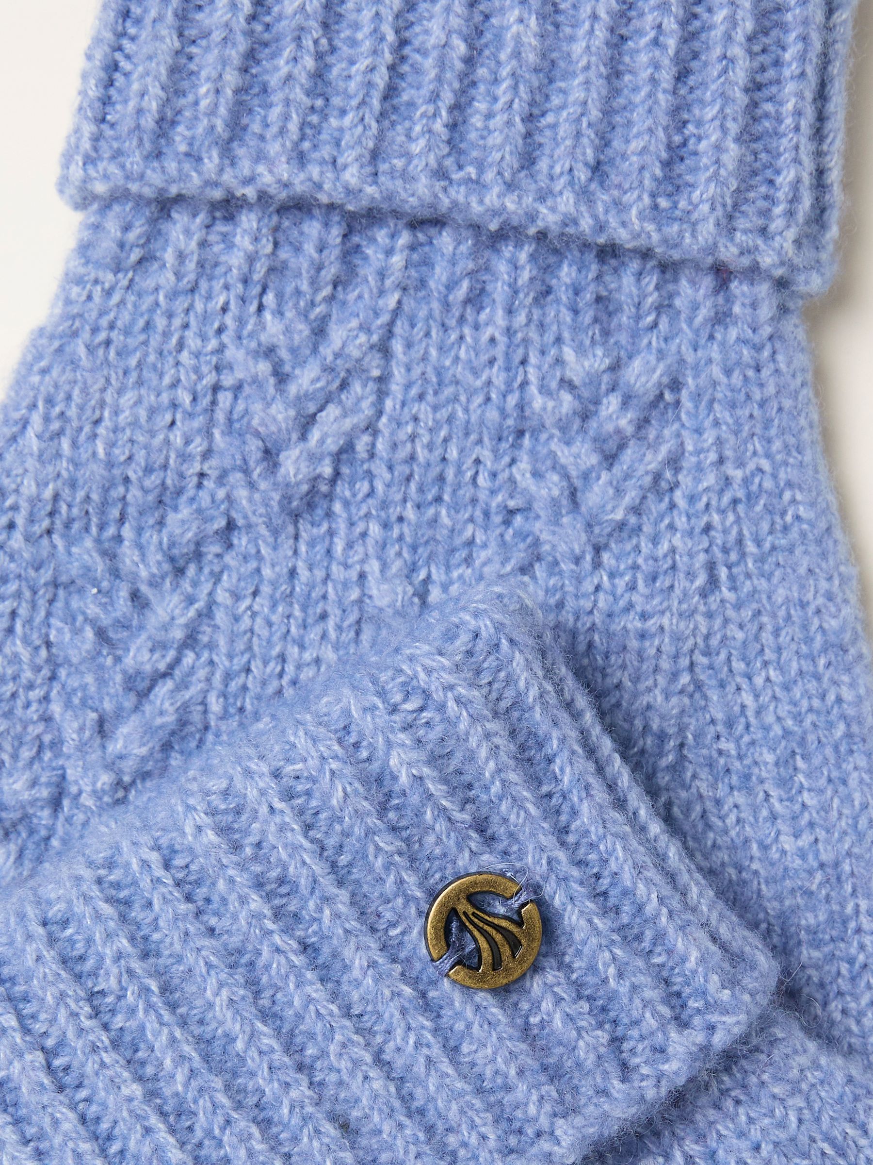 Blue Leaf Knit Gloves - Image 2 of 2