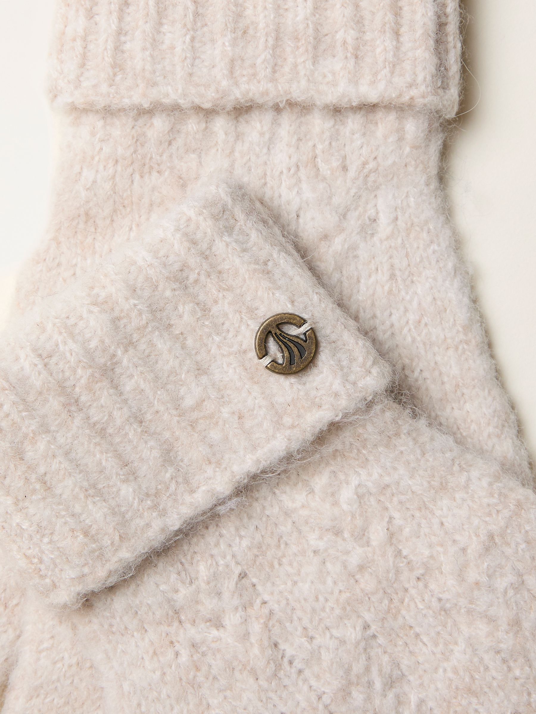 Ivory Leaf Knit Gloves - Image 2 of 2