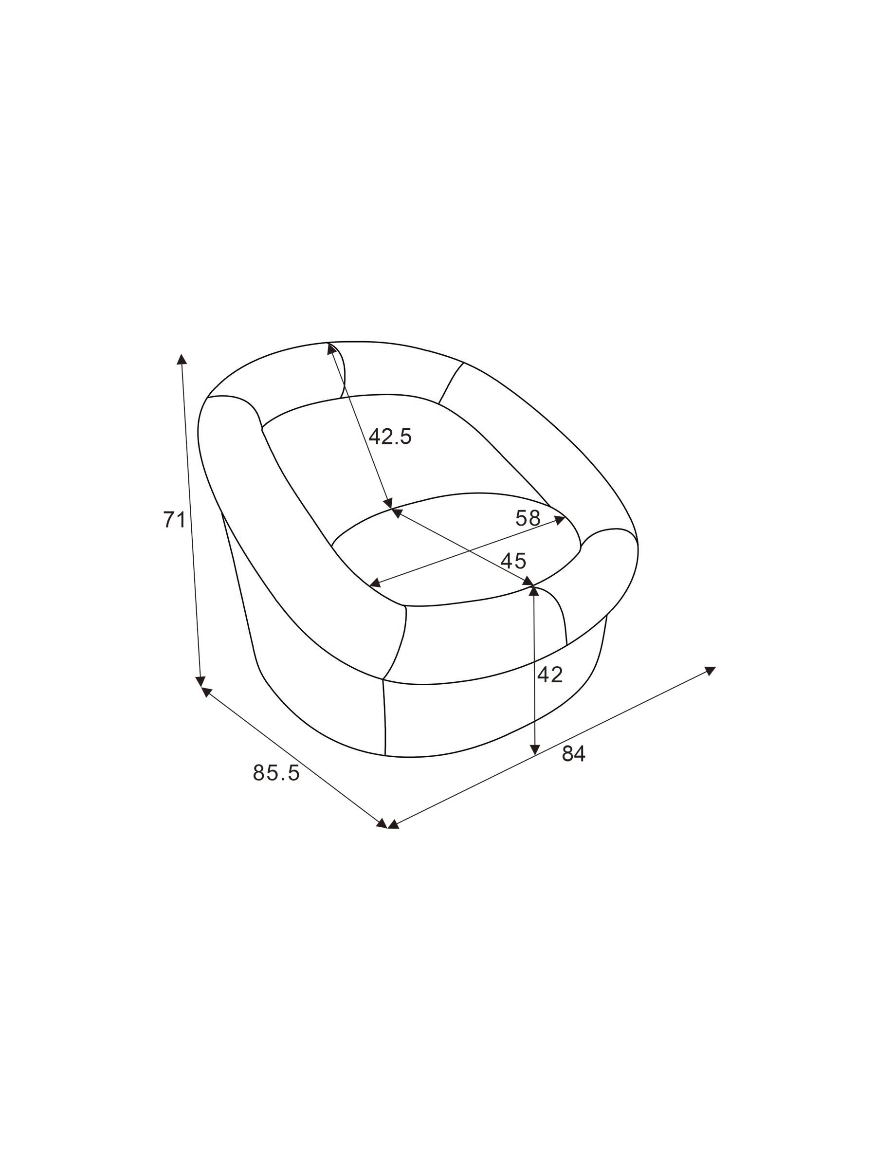Seattle Accent Chair in Chocolate Brown - Image 4 of 6