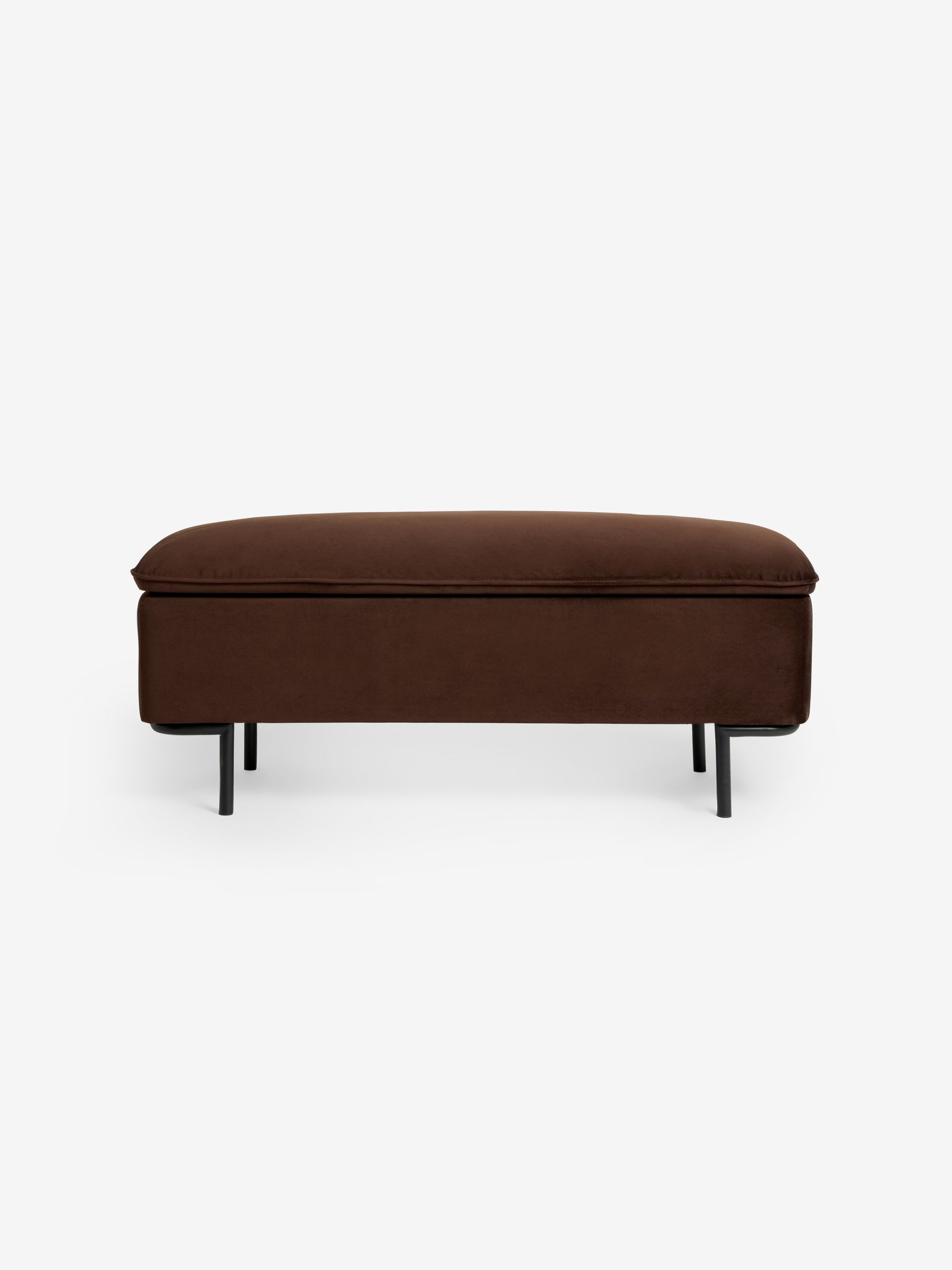 Harlow Storage Ottoman Bench in Chocolate Brown - Image 5 of 5