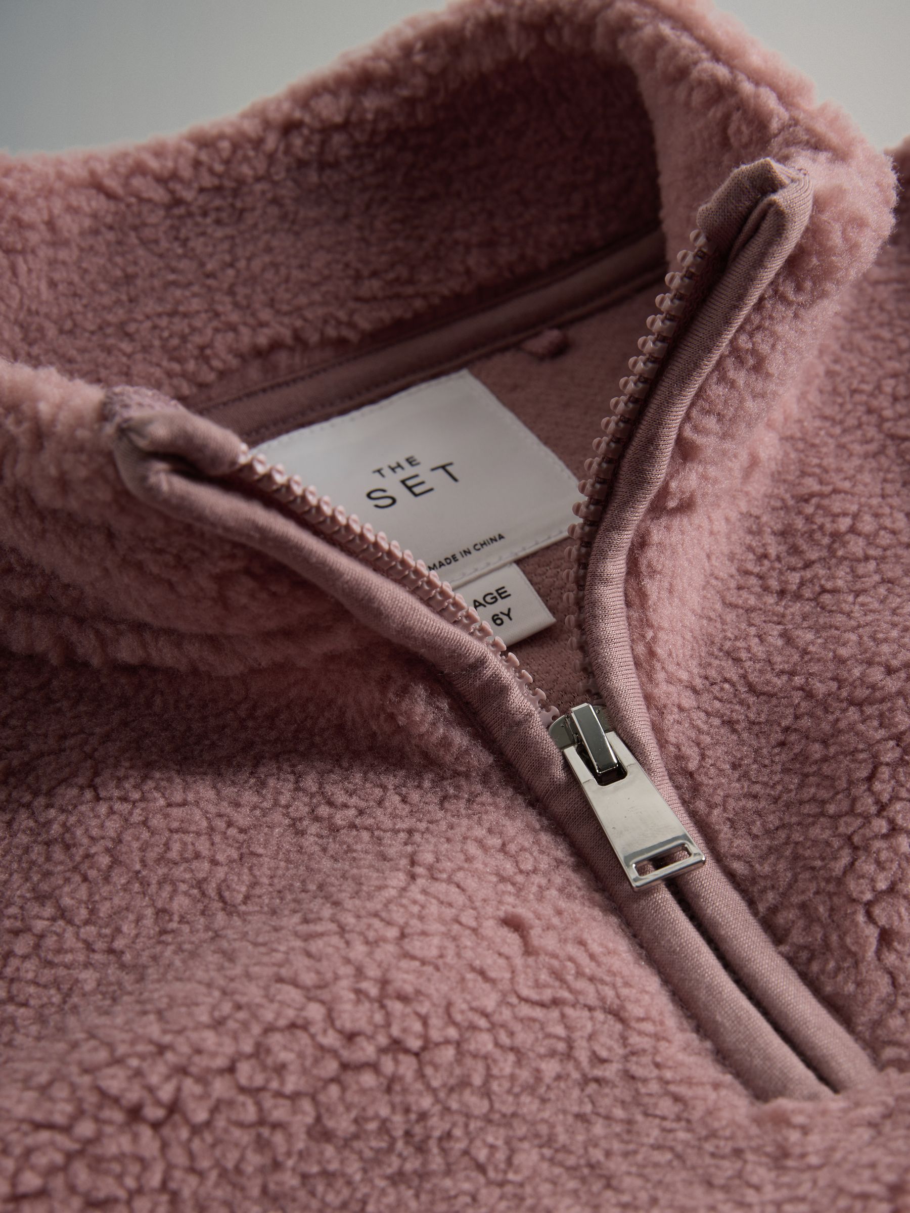 Pink/Cream 2 Pack Borg Quarter Zip Fleeces - Image 6 of 6