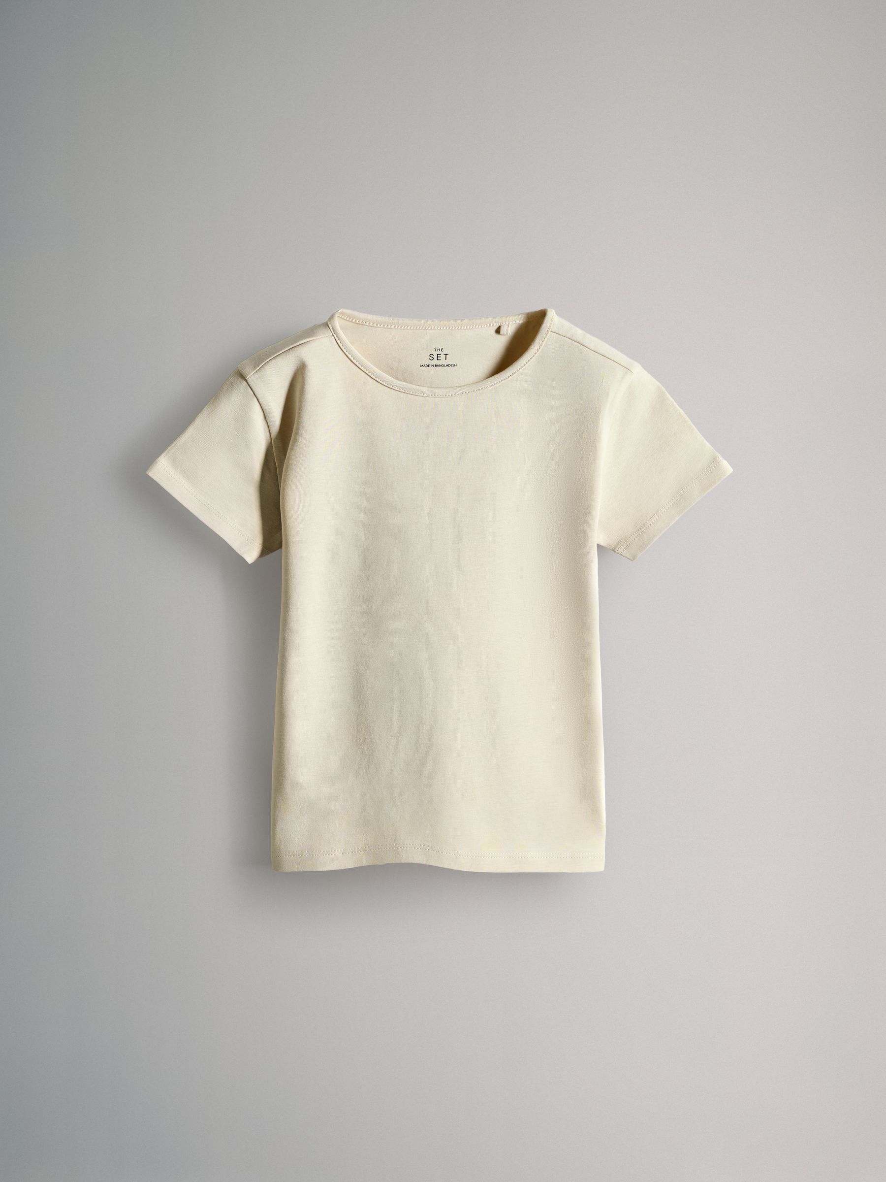 Black/Brown/Cream/Grey Marl - 5 Pack Short Sleeve Crew Neck Cotton T-Shirts - Image 4 of 8