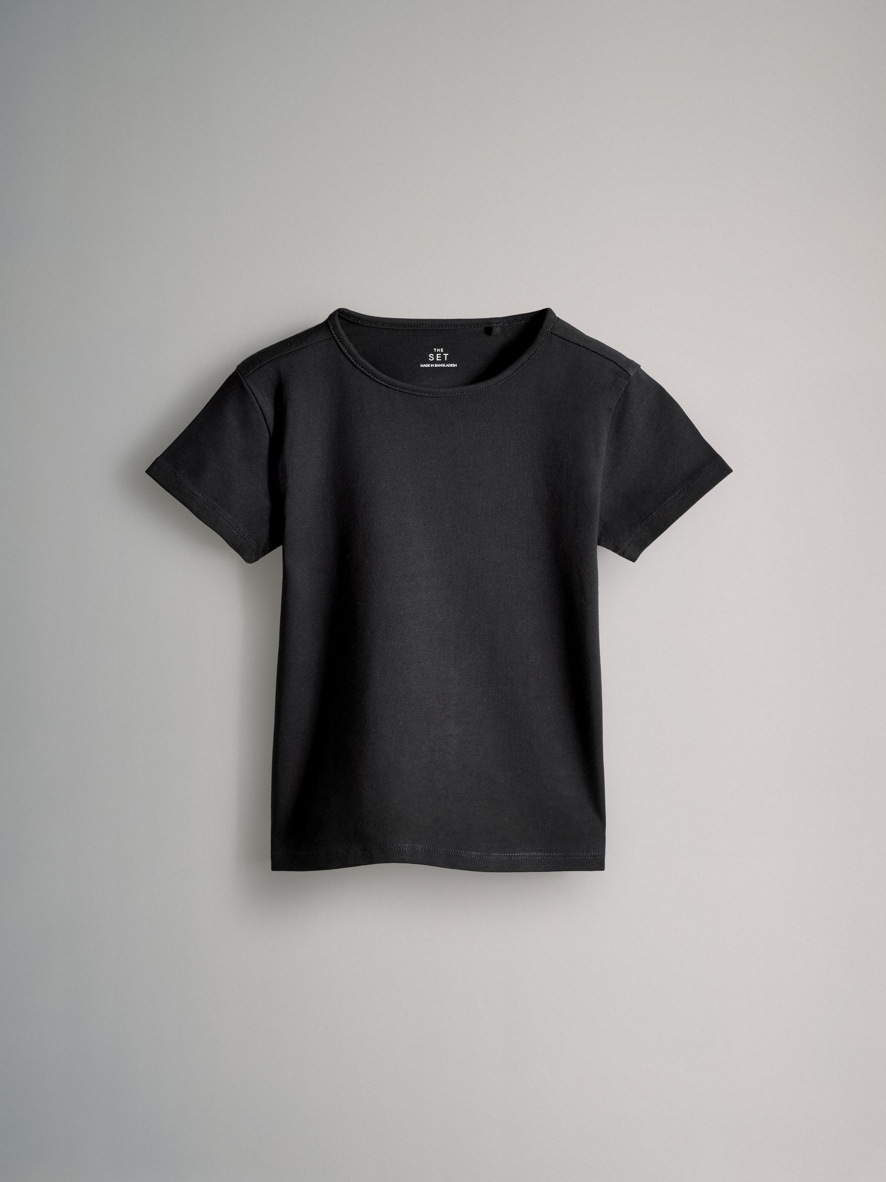 Black/Brown/Cream/Grey Marl - 5 Pack Short Sleeve Crew Neck Cotton T-Shirts - Image 6 of 8
