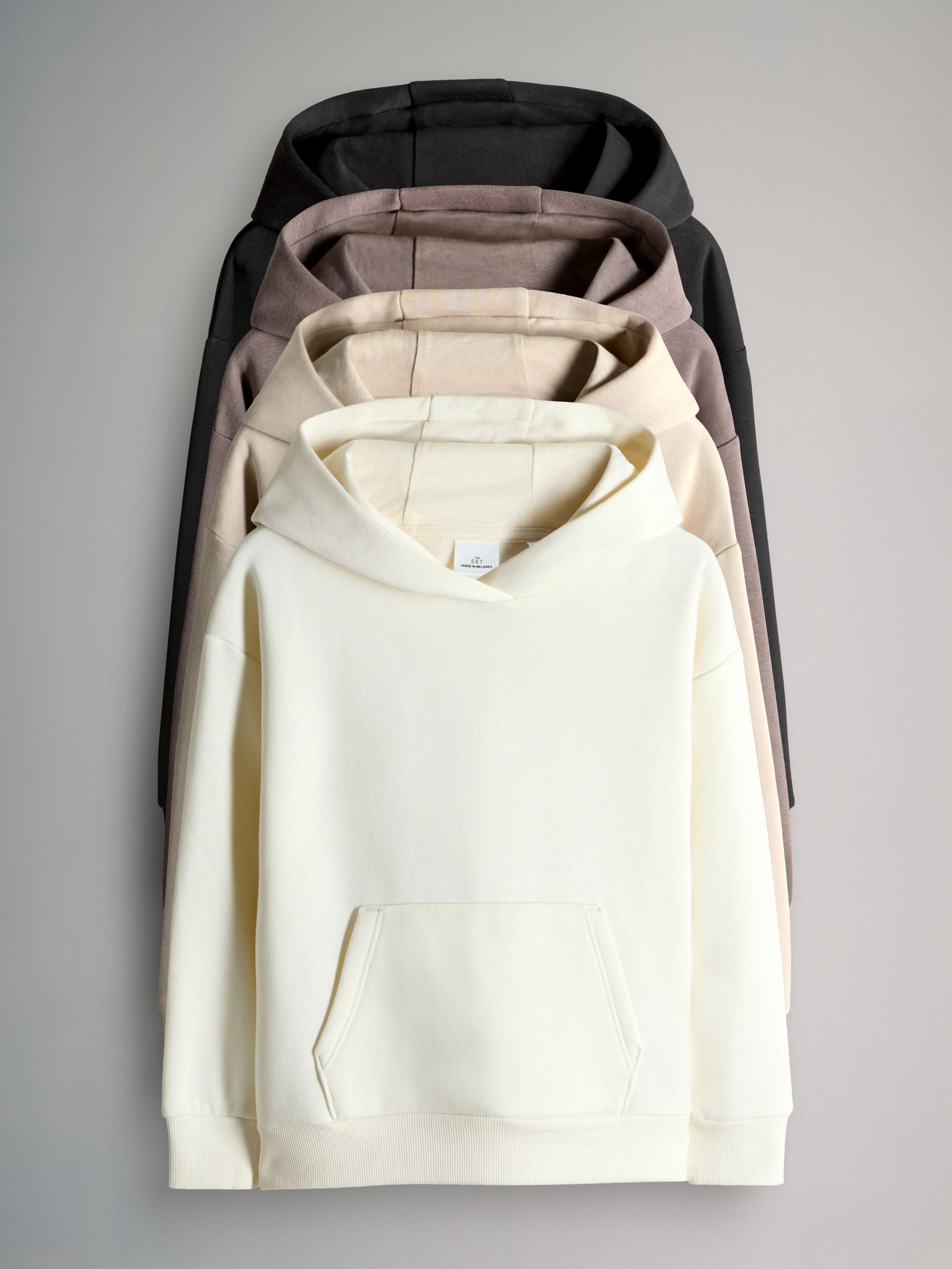 Black/Brown/Cream - 4 Pack Relaxed Hoodies - Image 2 of 11