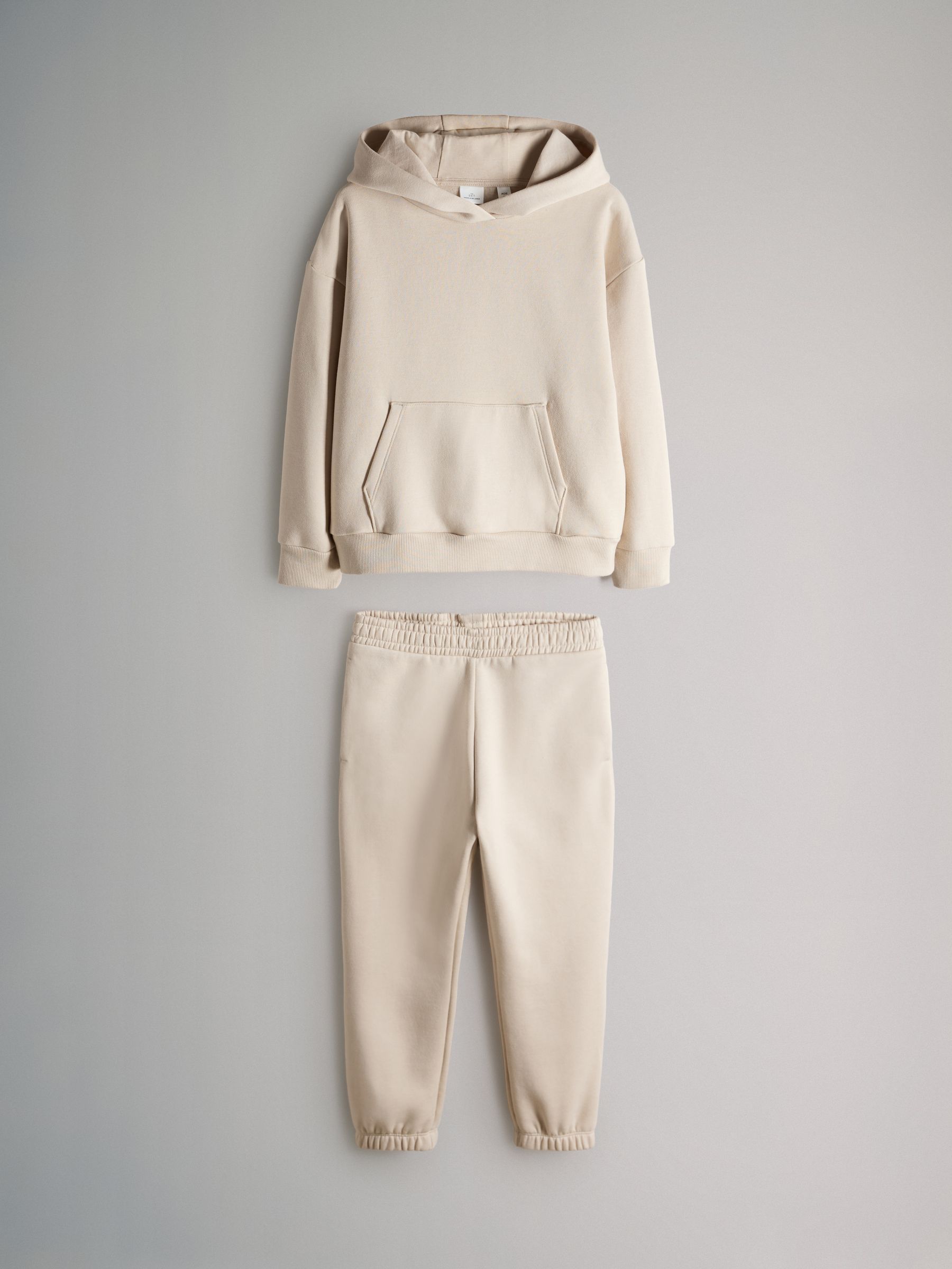 Navy Blue/Stripe/Cream 5 Piece Crew Neck Sweat Hoodie And Cuffed Leg Joggers Set - Image 4 of 6