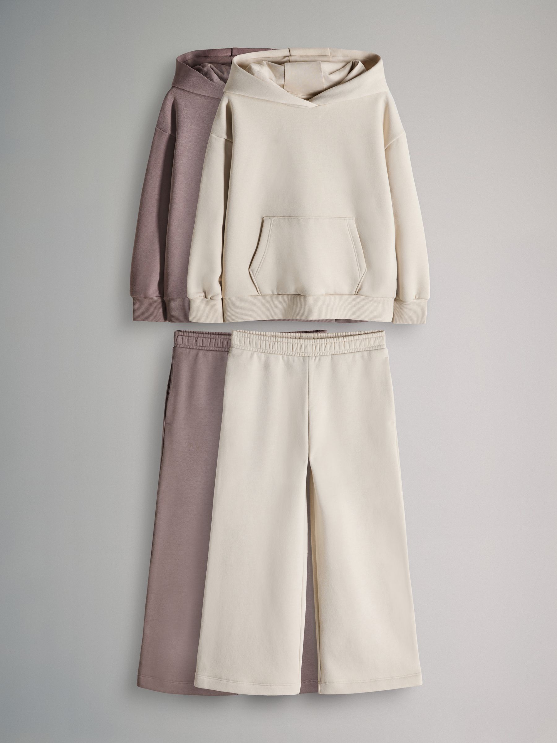 2 Pack Sweat Hoodie & Wide Leg Joggers Set - Image 2 of 7 2 Pack Sweat Hoodie & Wide Leg Joggers Set - Image 2 of 7